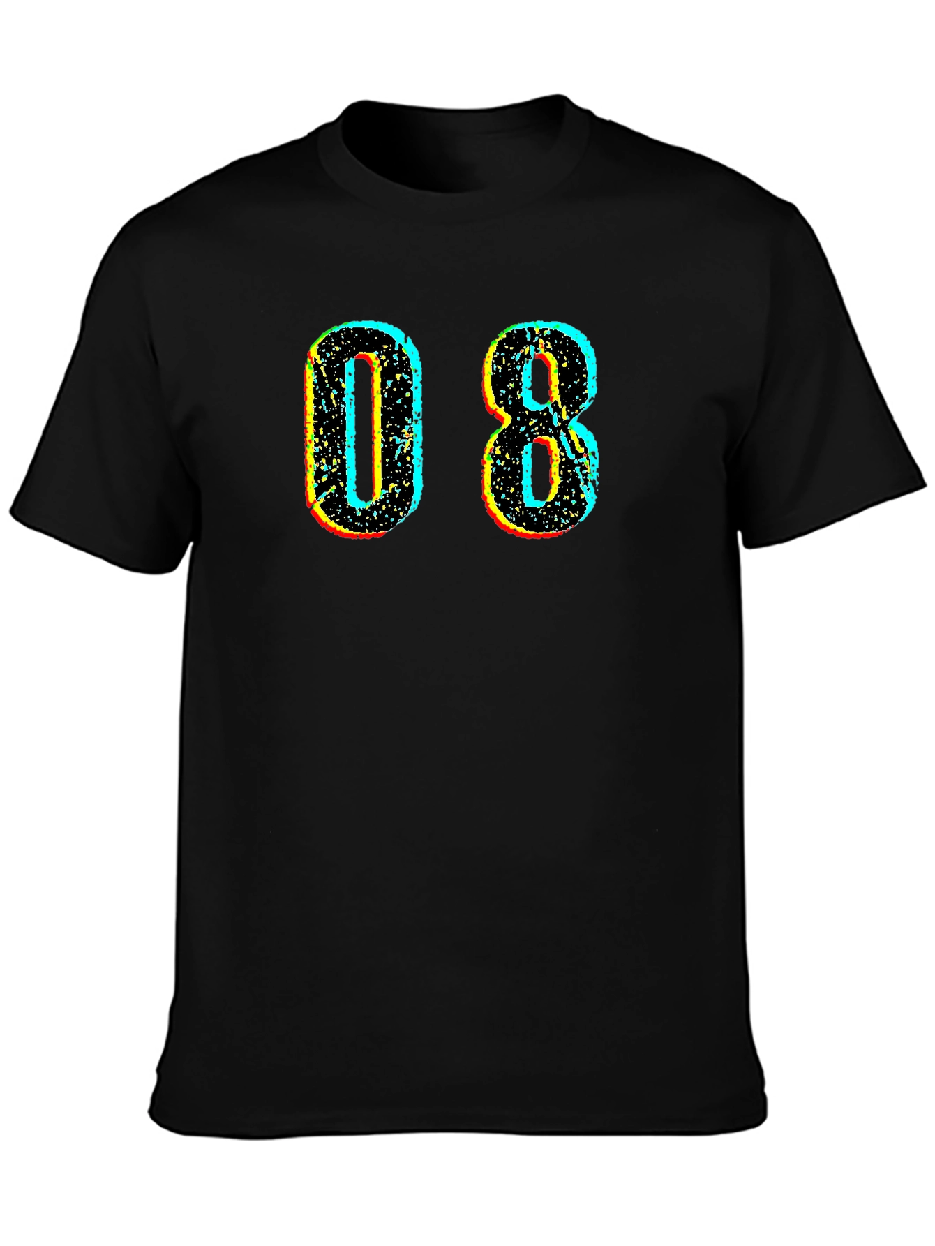 Retro 08 Graphic Tee - Stylish Black Cotton T-Shirt