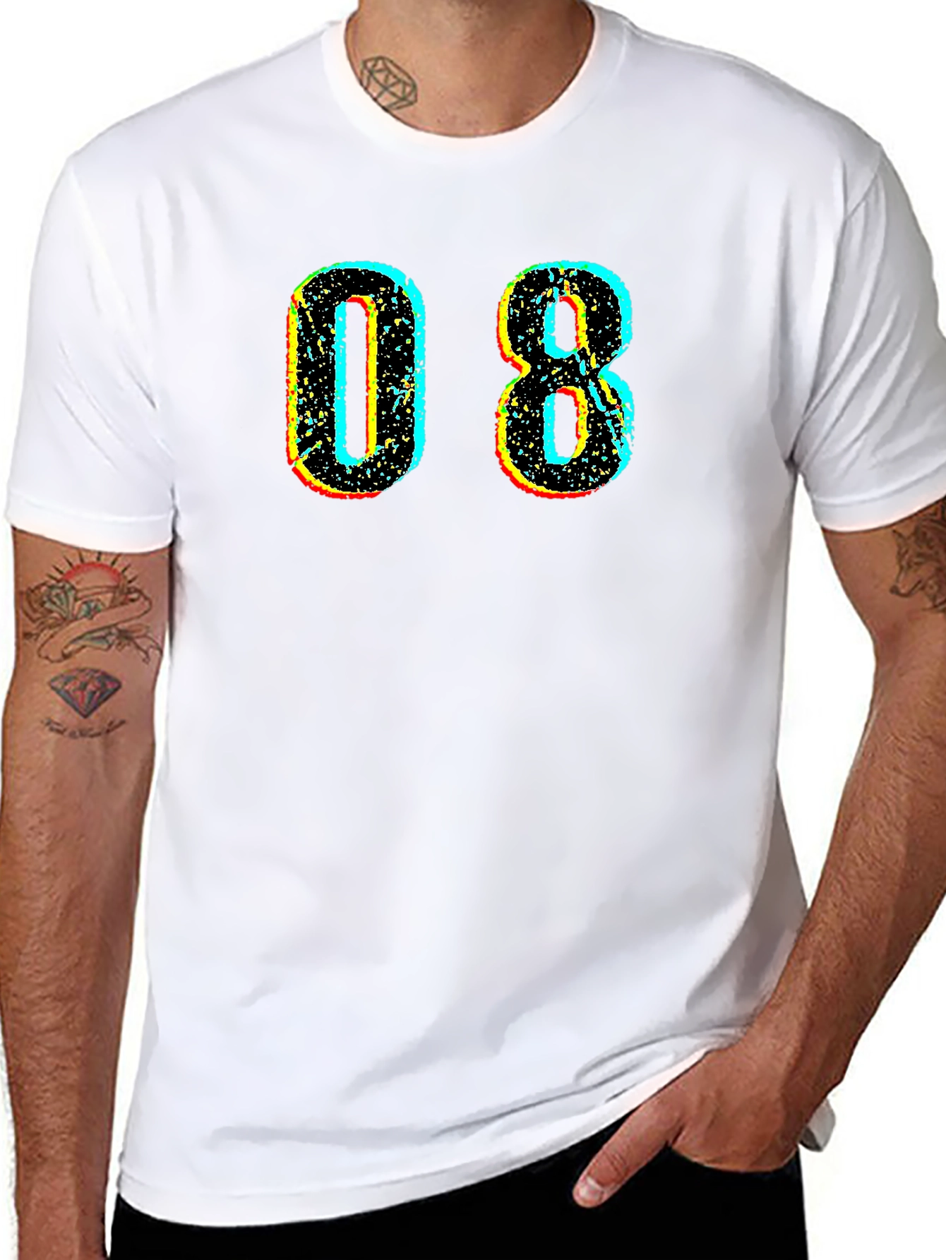 Retro 08 Graphic Tee - Stylish Black Cotton T-Shirt