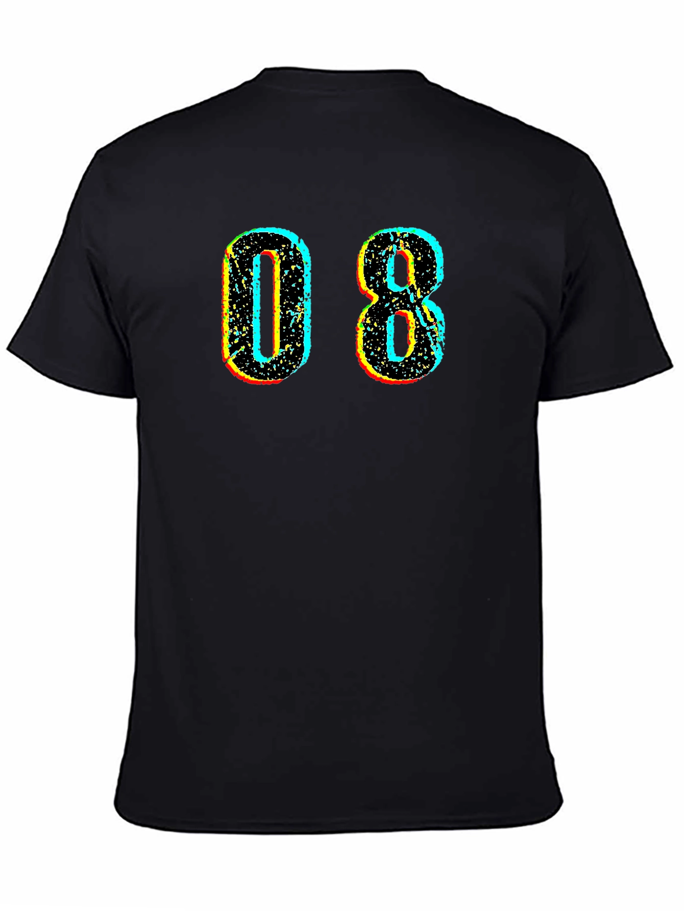 Retro 08 Graphic Tee - Stylish Black Cotton T-Shirt