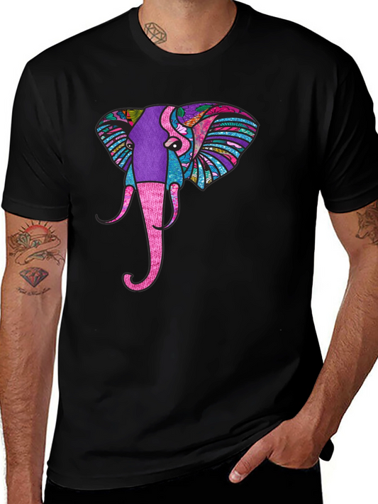 Elephant Graphic Black T-Shirt