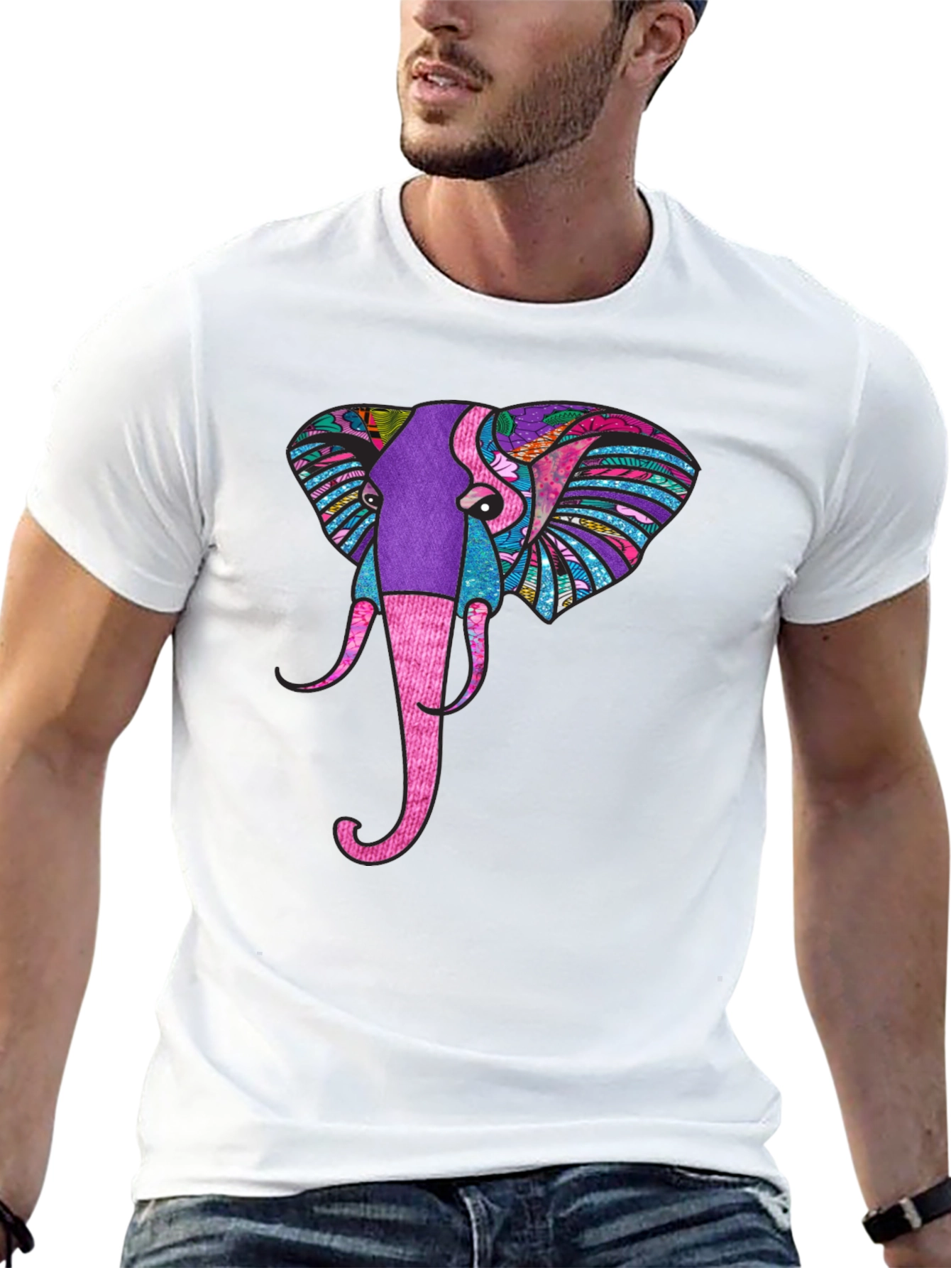Elephant Graphic Black T-Shirt