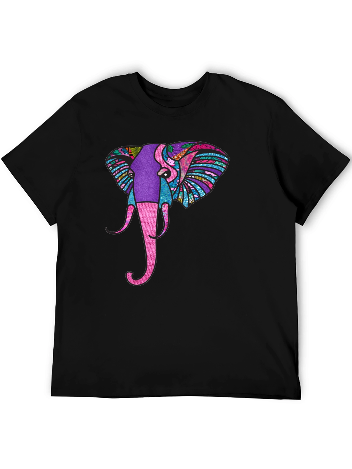 Elephant Graphic Black T-Shirt