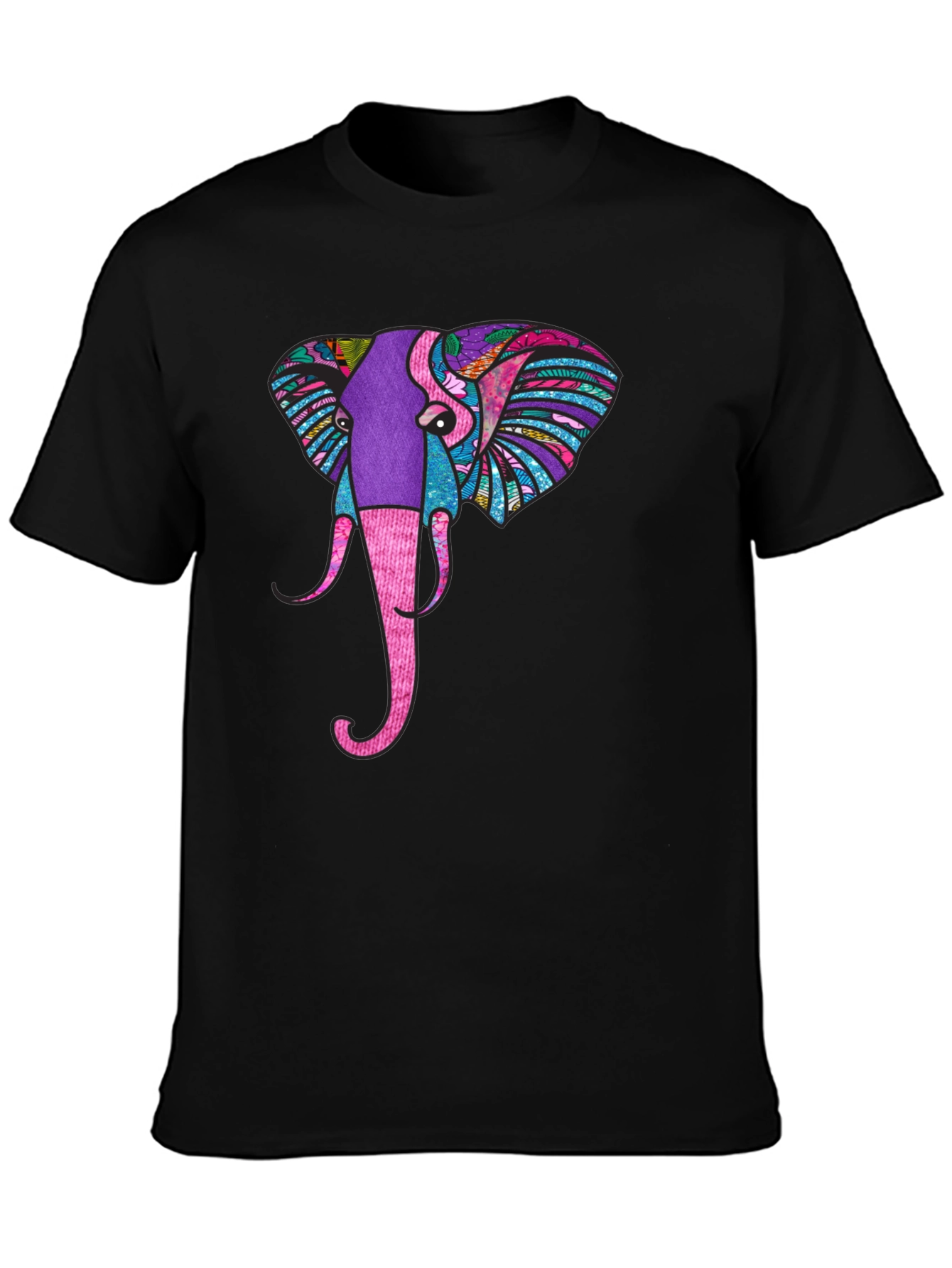 Elephant Graphic Black T-Shirt