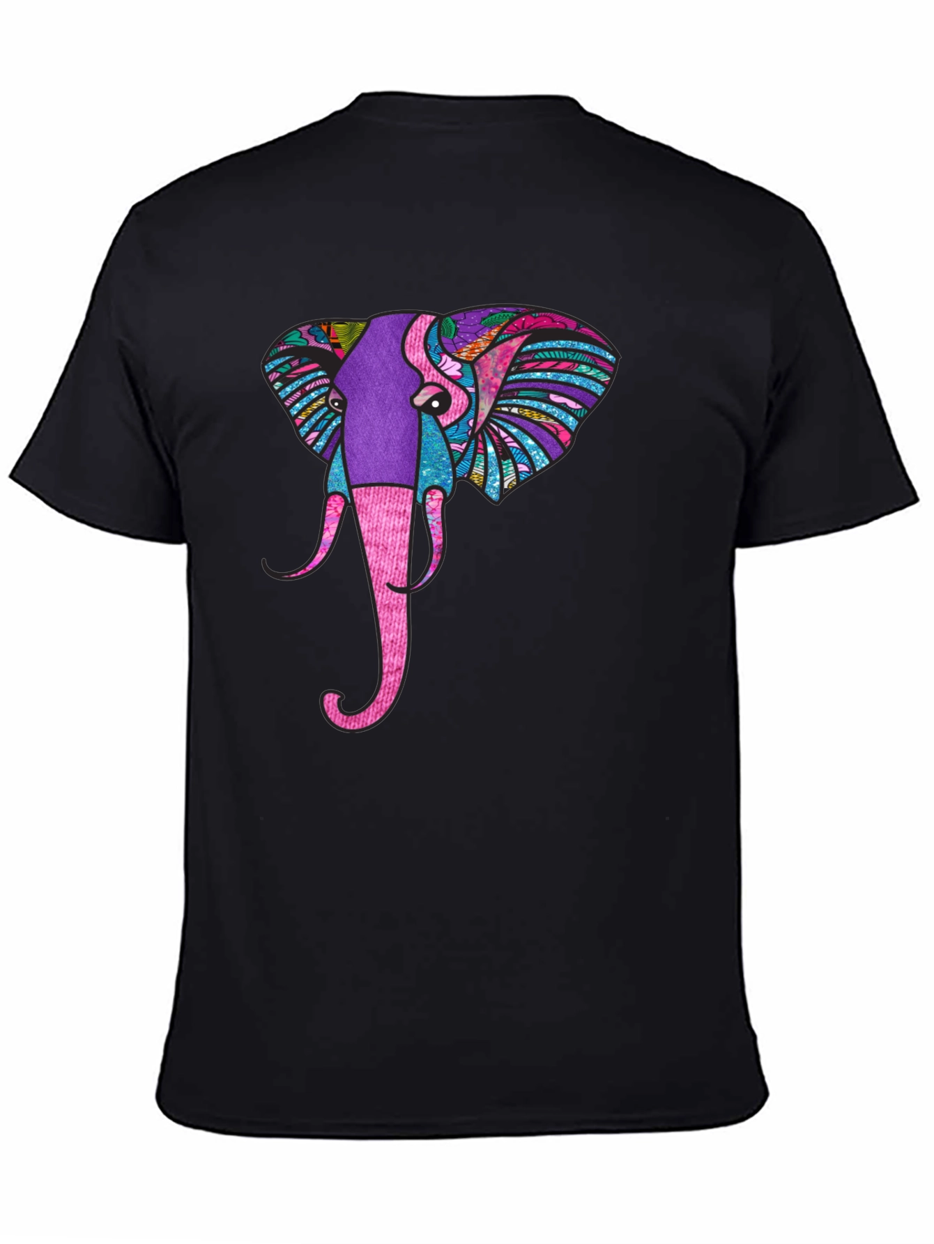Elephant Graphic Black T-Shirt