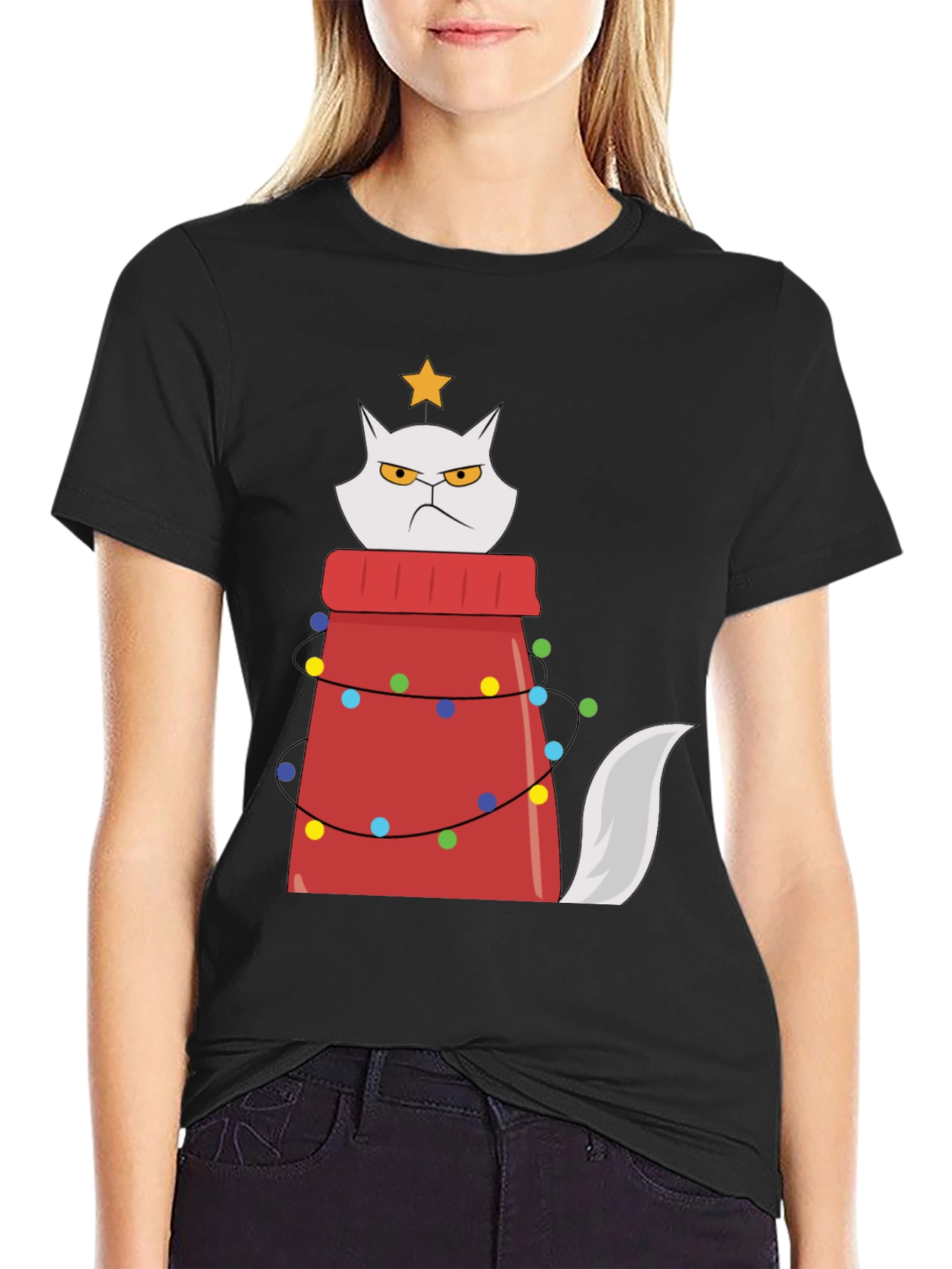 Grumpy Cat Christmas Tree T-Shirt