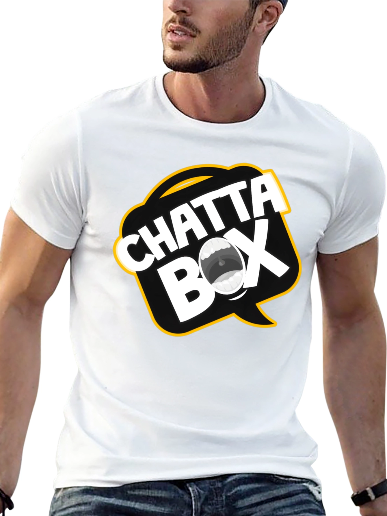 Chatta Box T-Shirt - Black Cotton Graphic Tee