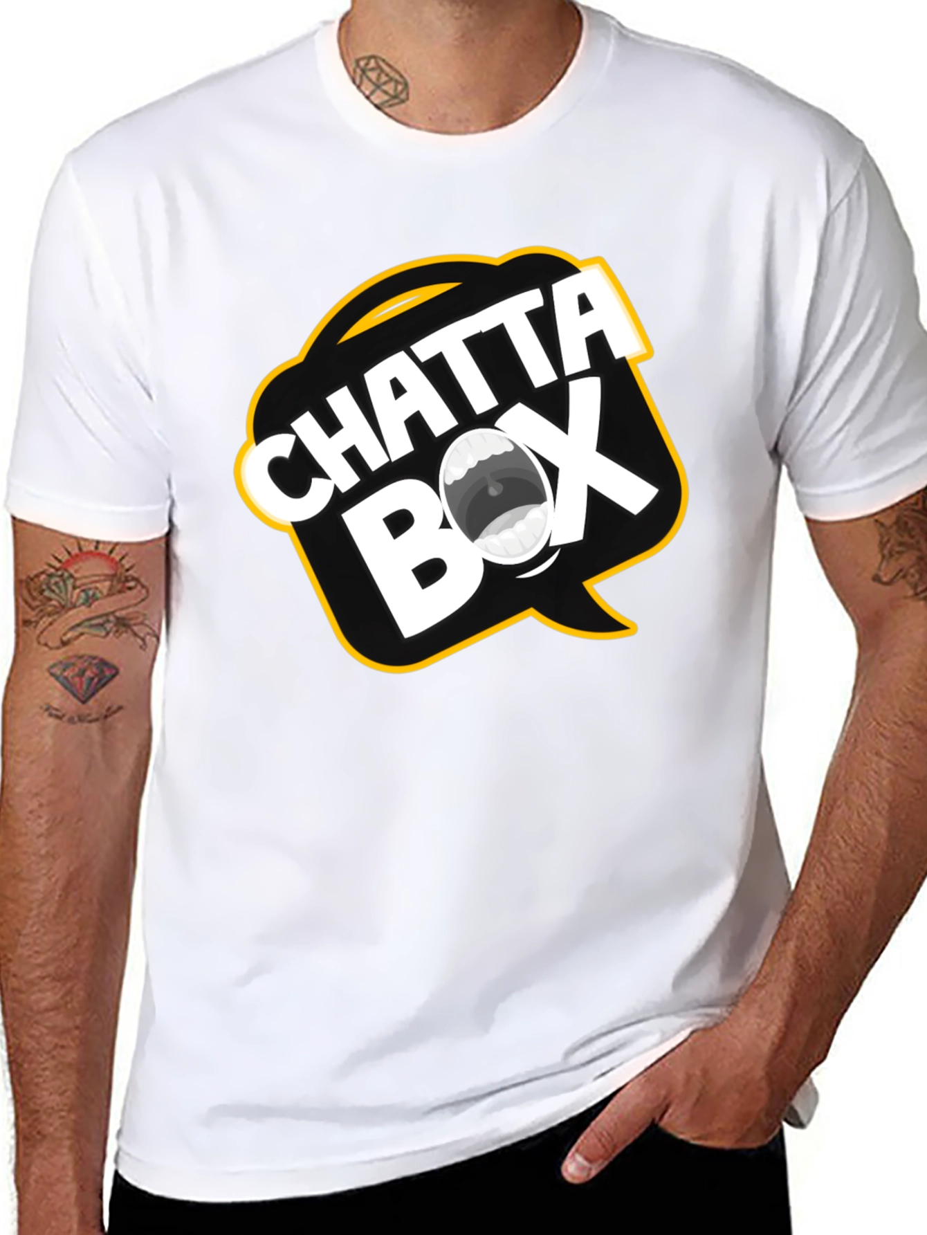 Chatta Box T-Shirt - Black Cotton Graphic Tee