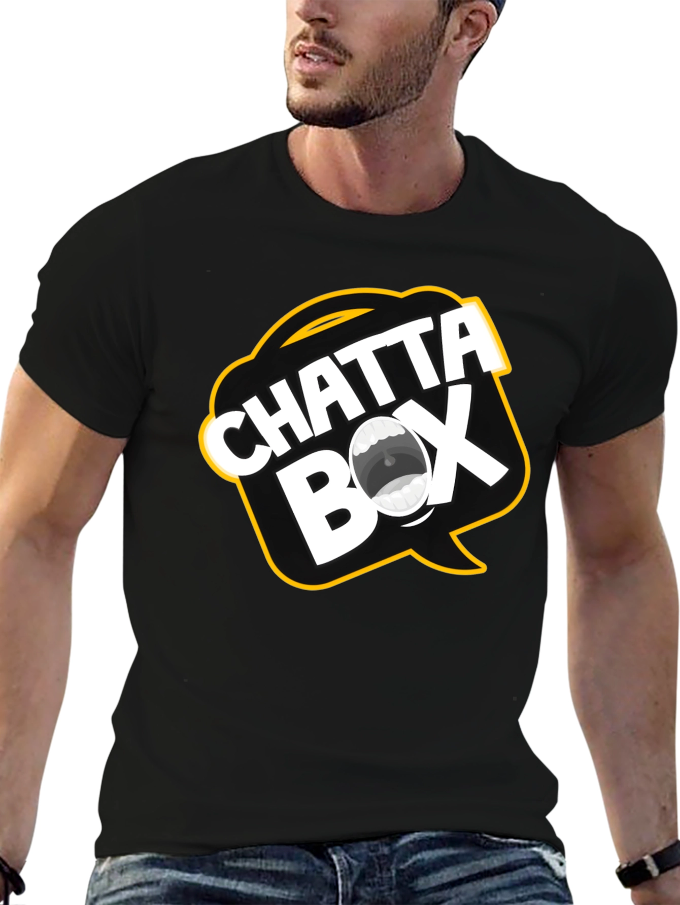 Chatta Box T-Shirt - Black Cotton Graphic Tee