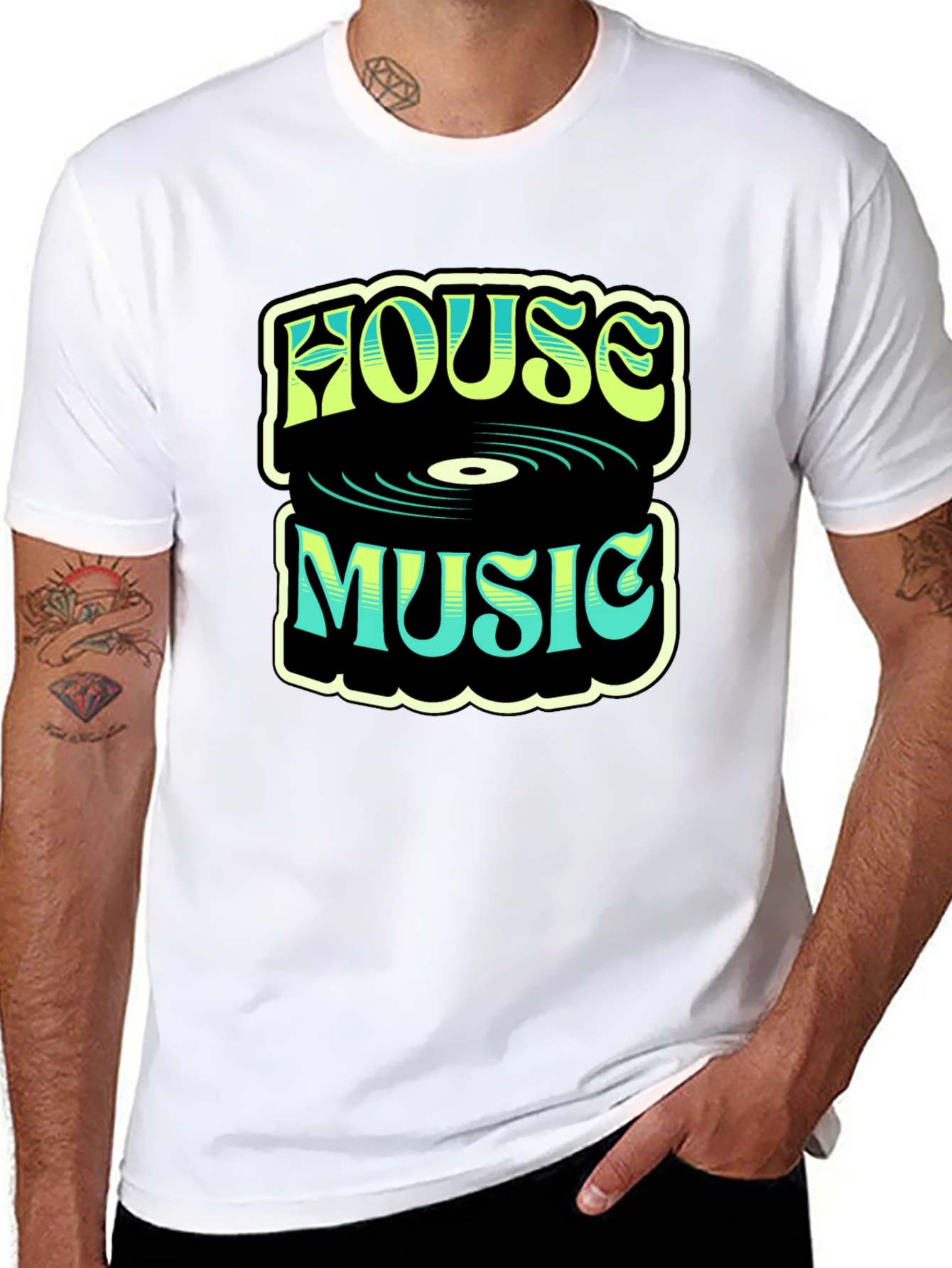 House Music Graphic T-Shirt - Retro Design