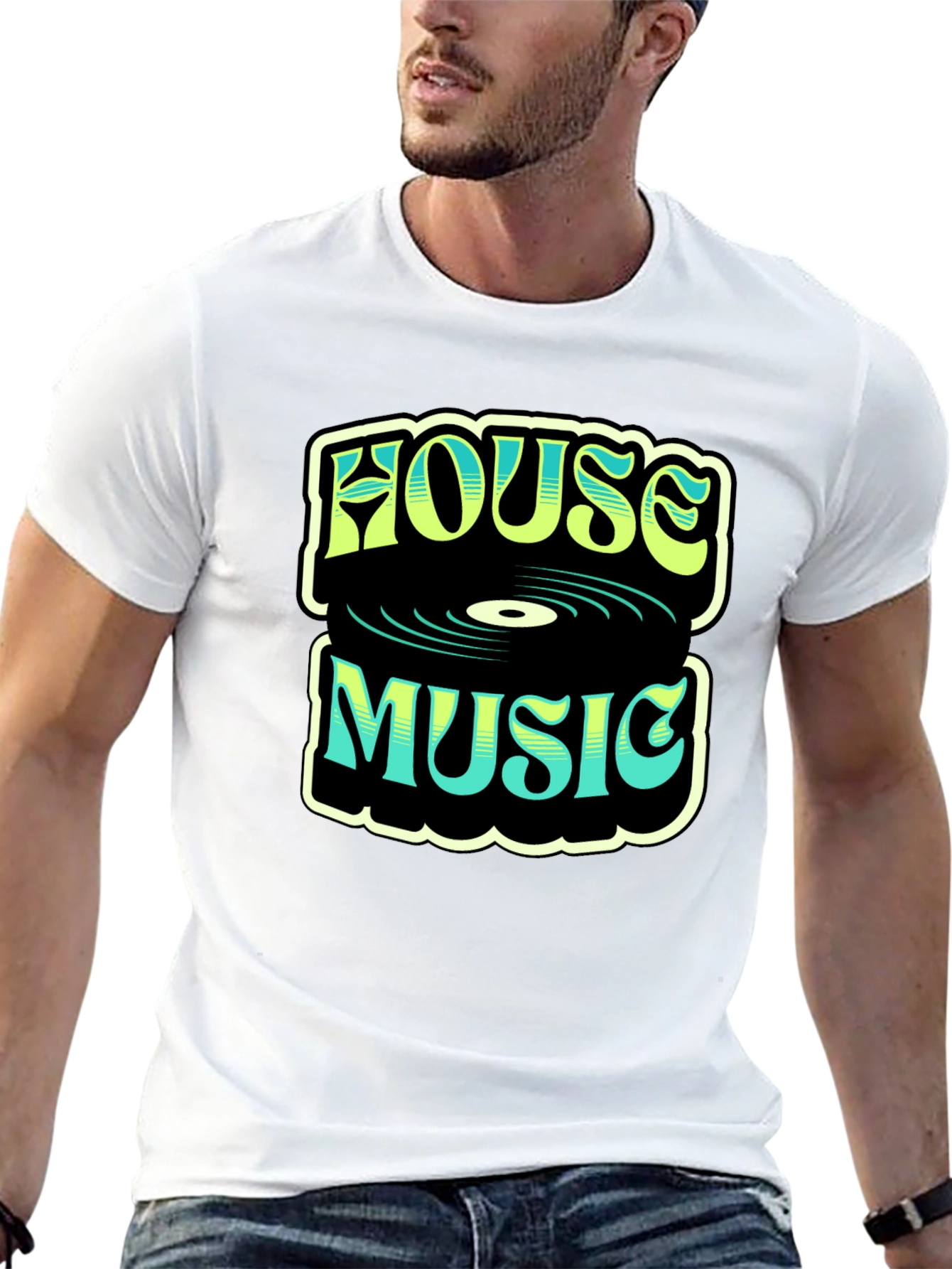 House Music Graphic T-Shirt - Retro Design