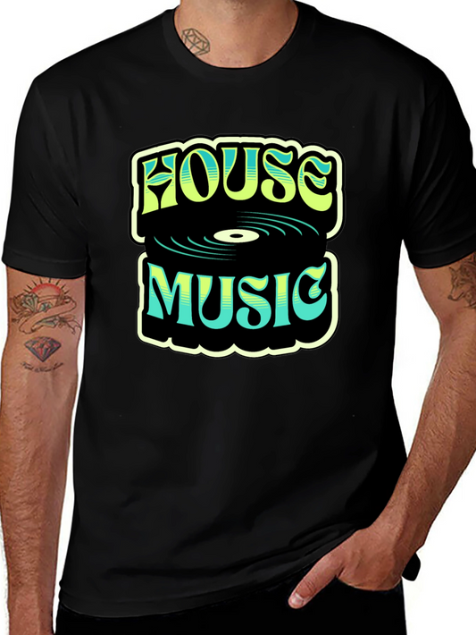 House Music Graphic T-Shirt - Retro Design
