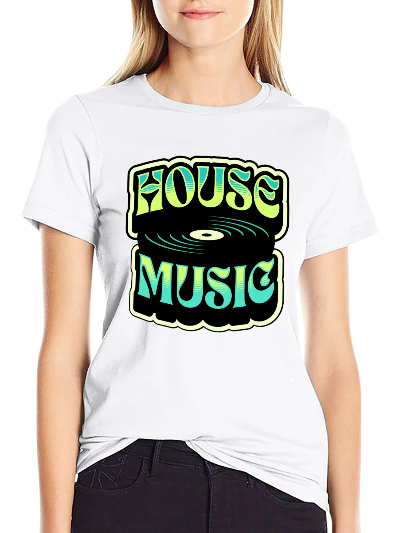 House Music Graphic T-Shirt - Retro Design