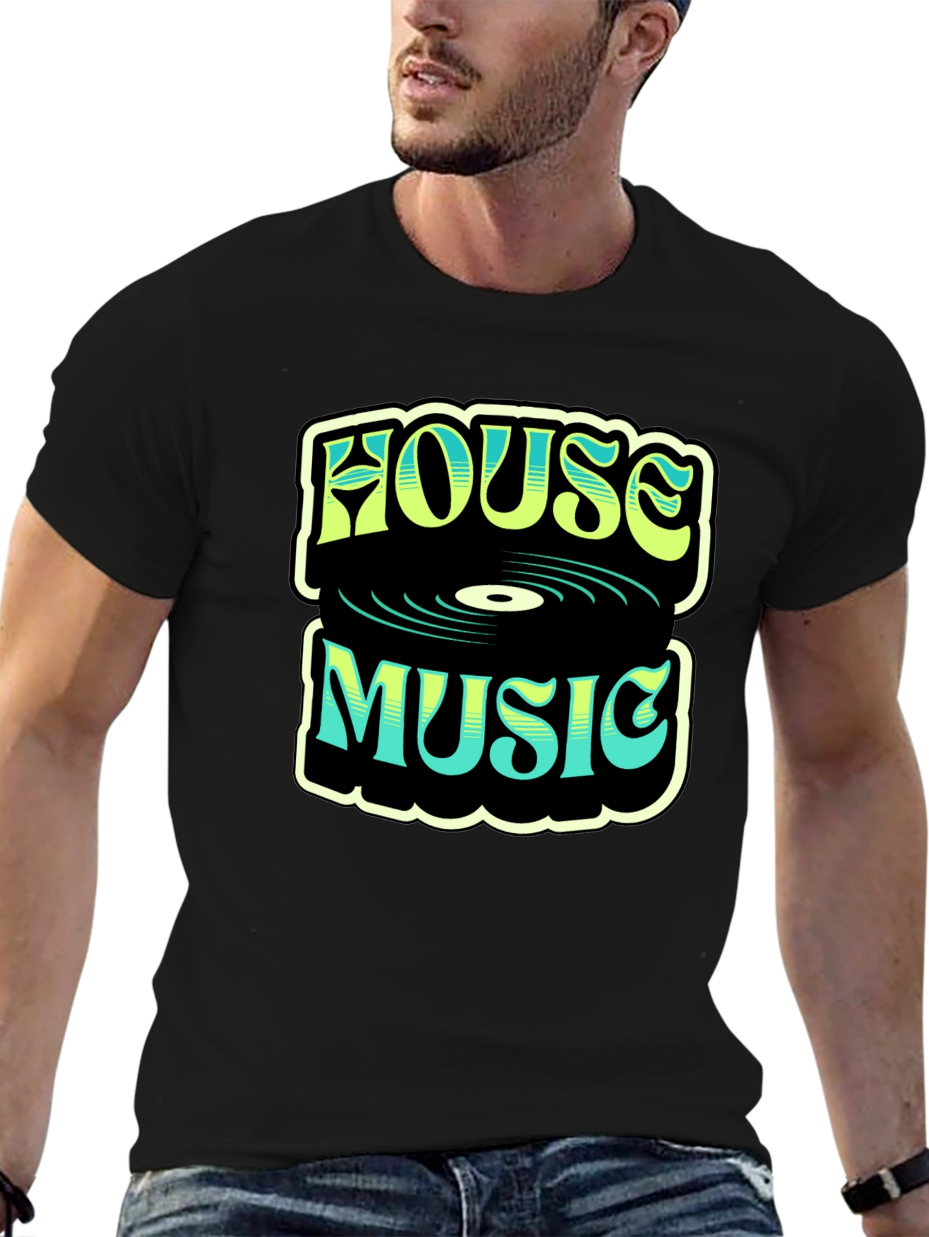 House Music Graphic T-Shirt - Retro Design