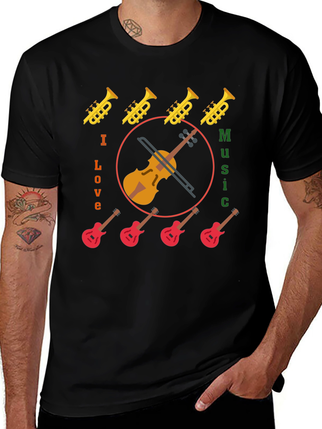I Love Music Graphic Tee