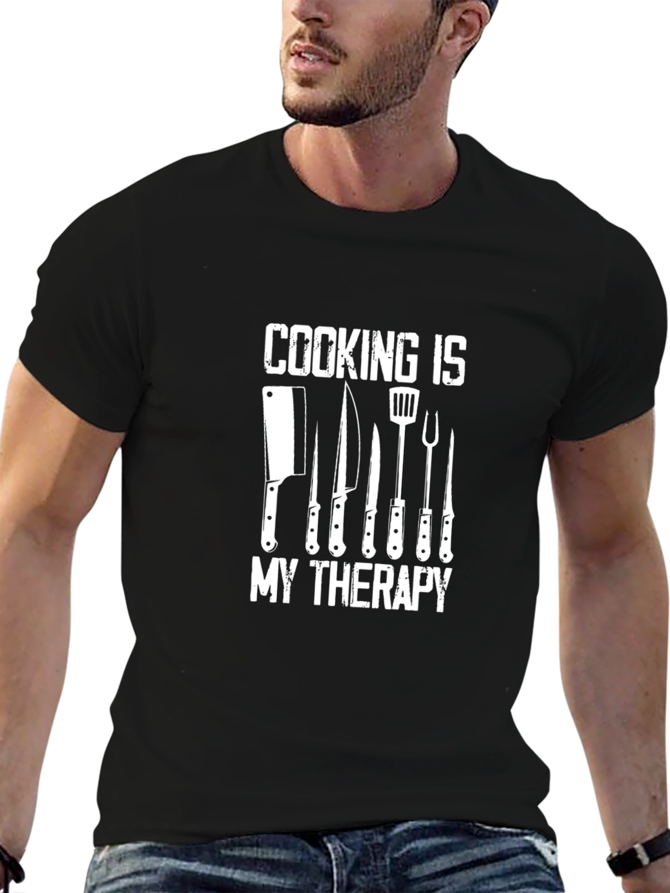 Cooking Is My Therapy T-Shirt - Chefs Humor