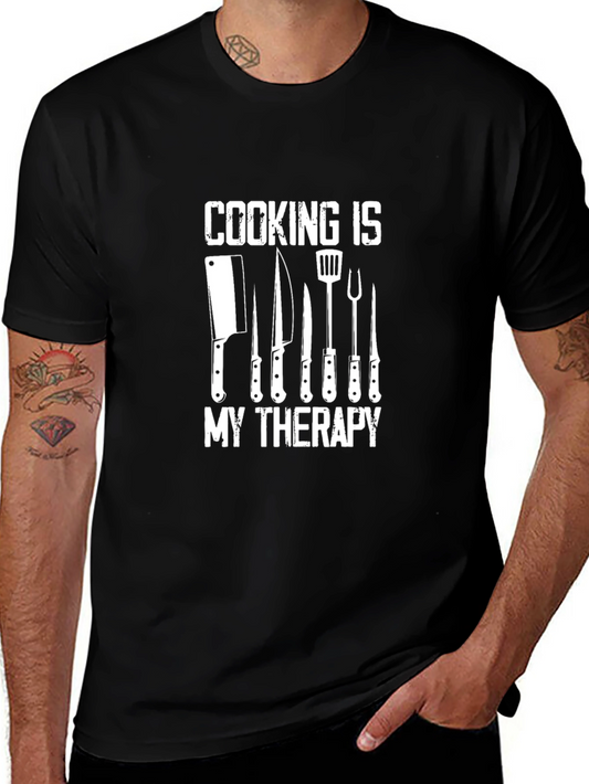 Cooking Is My Therapy T-Shirt - Chefs Humor