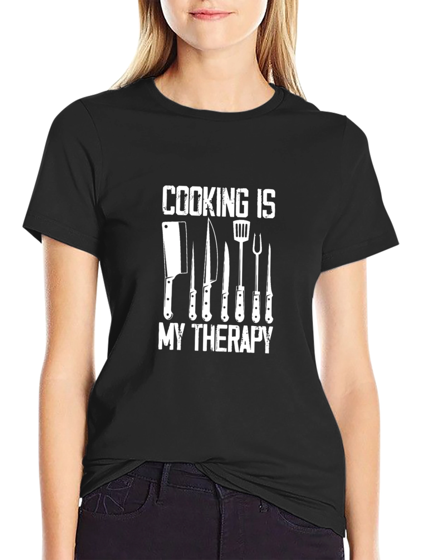 Cooking Is My Therapy T-Shirt - Chefs Humor
