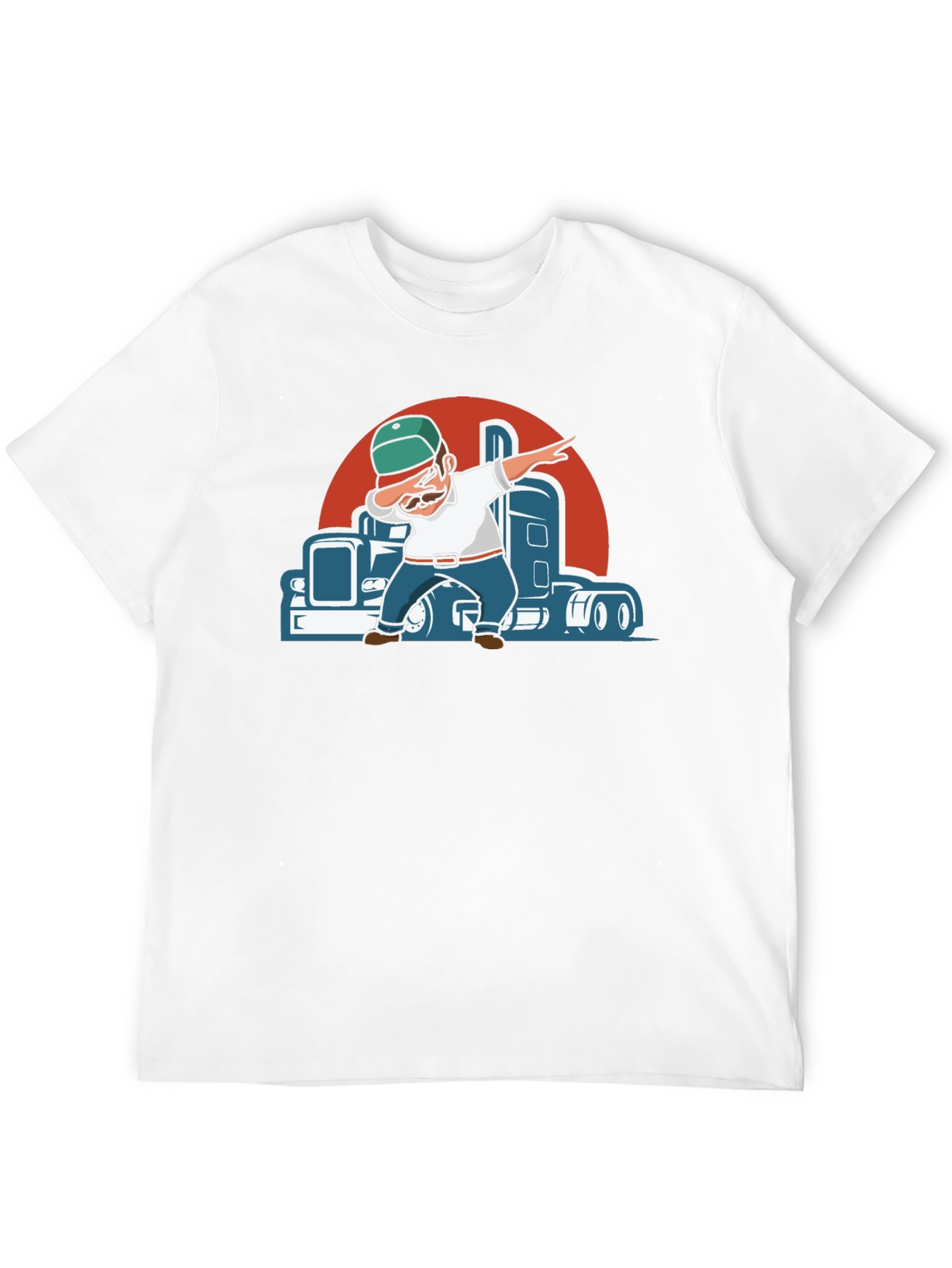 Trucker Dab Graphic Tee - Cool Driver T-Shirt