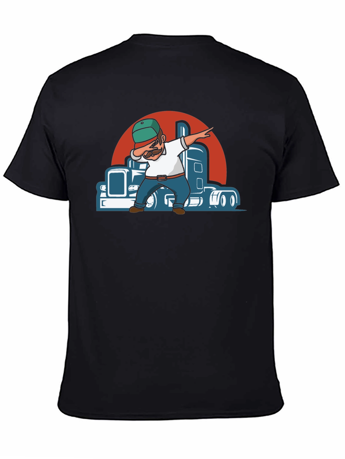 Trucker Dab Graphic Tee - Cool Driver T-Shirt
