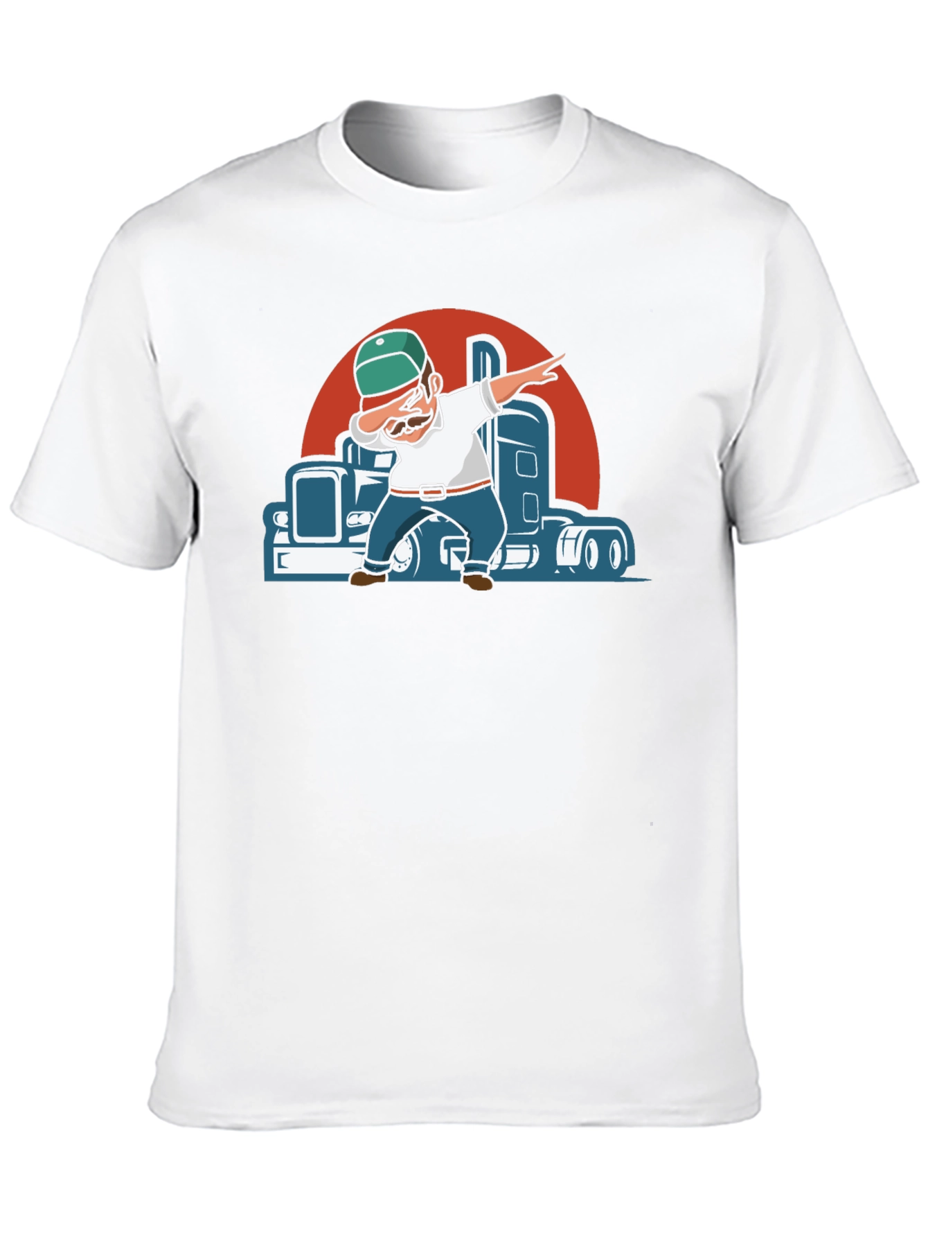 Trucker Dab Graphic Tee - Cool Driver T-Shirt