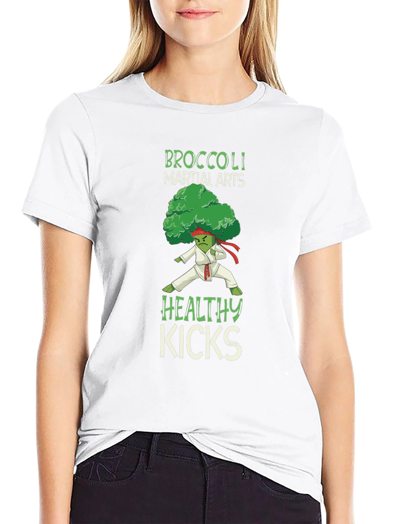 Broccoli Martial Arts Healthy Kicks Graphic Tee