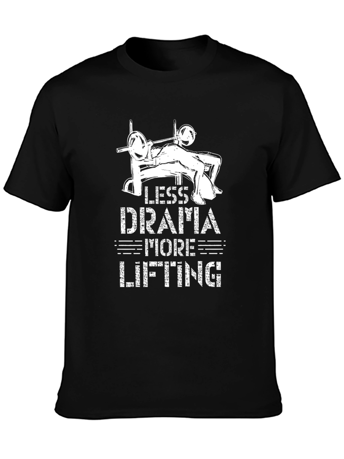 Less Drama More Lifting Black Graphic Tee