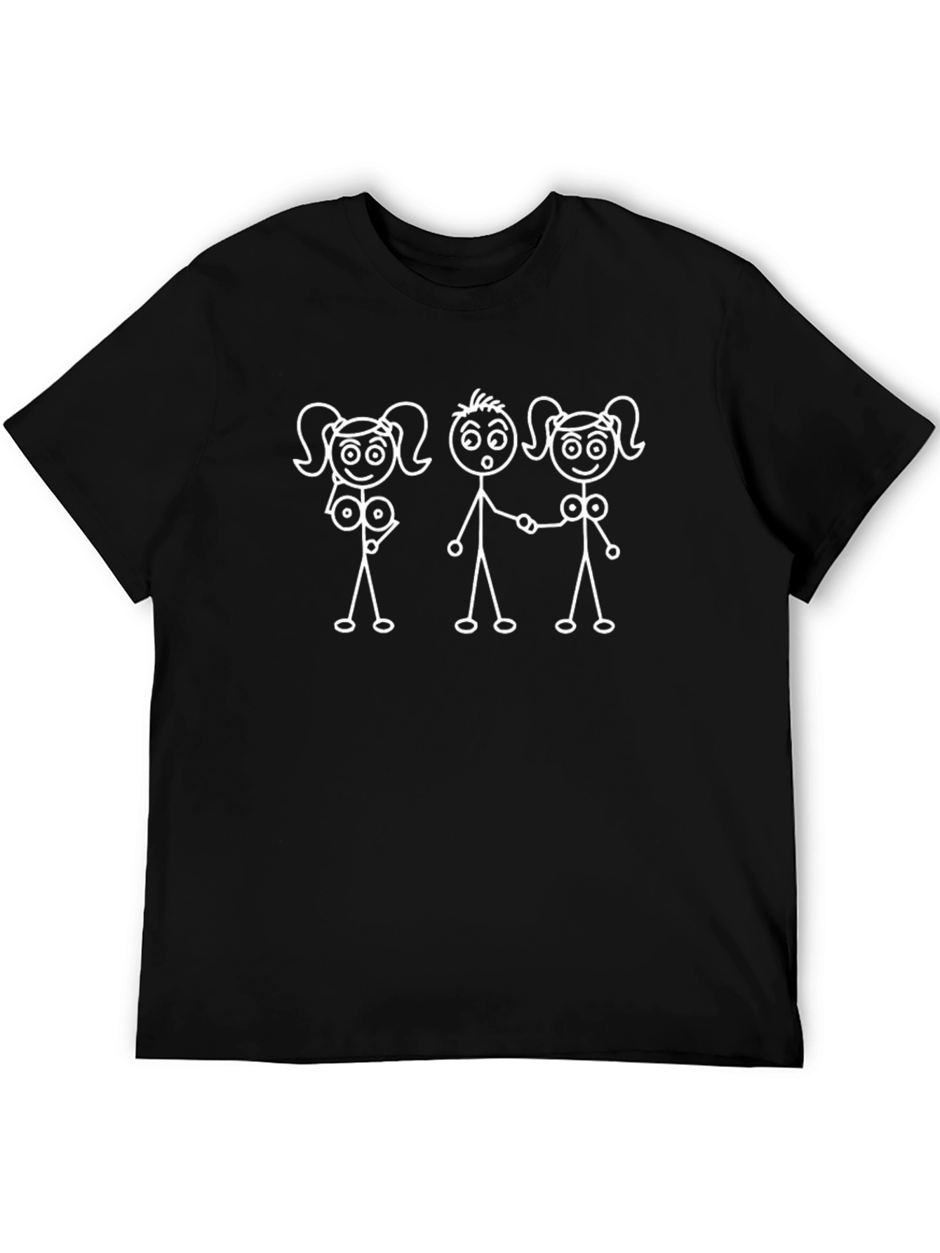 Stick Figure Graphic Tee - Humor