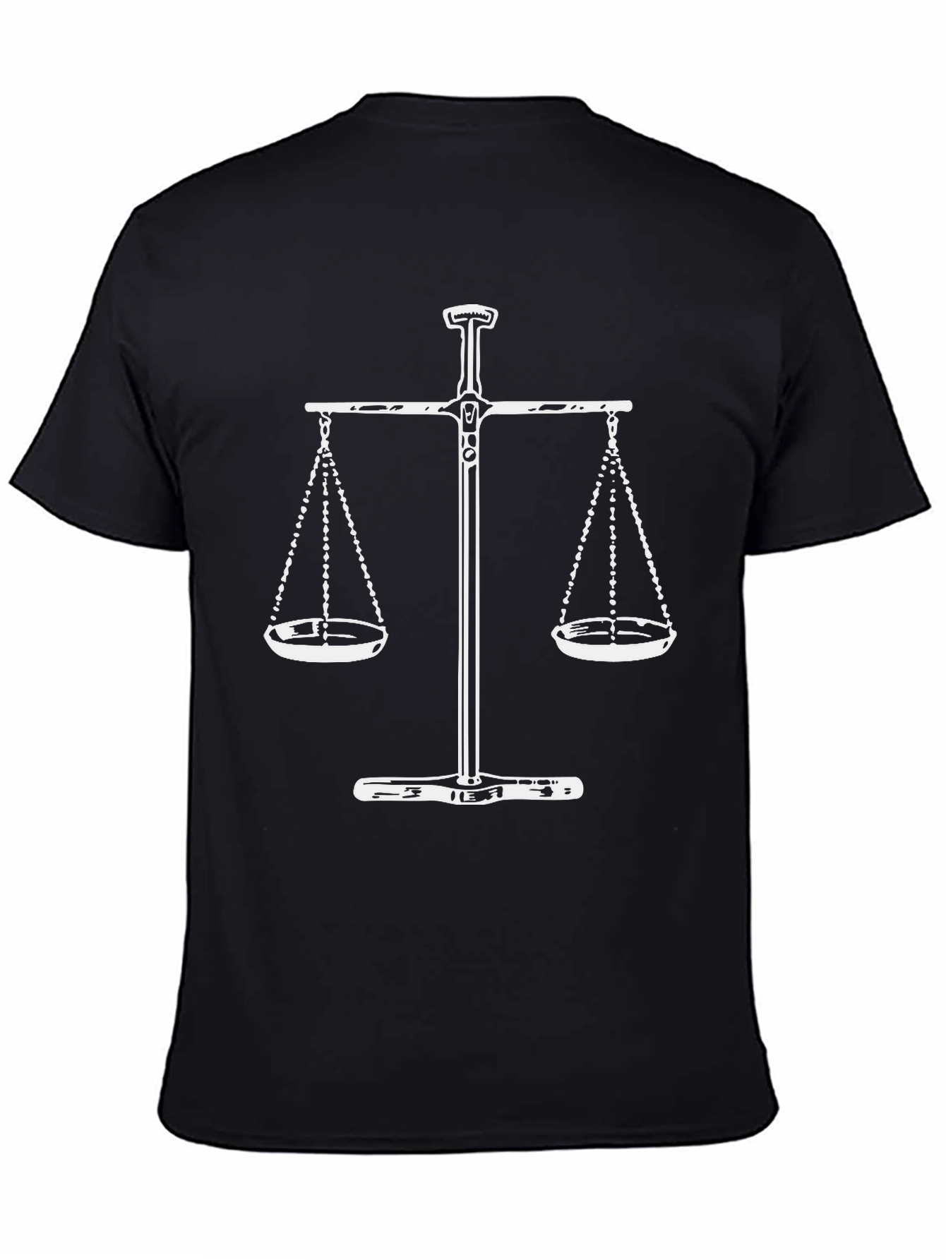 Scales of Justice Graphic Tee - Black Cotton Blend