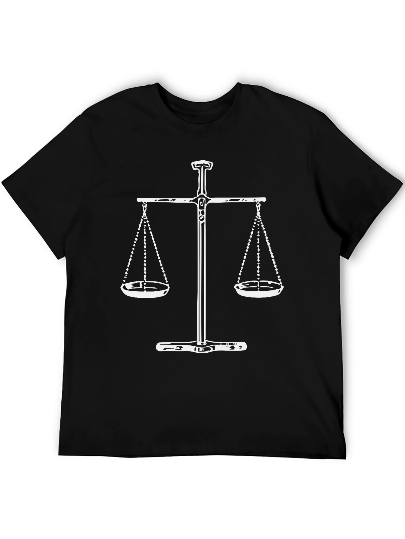 Scales of Justice Graphic Tee - Black Cotton Blend