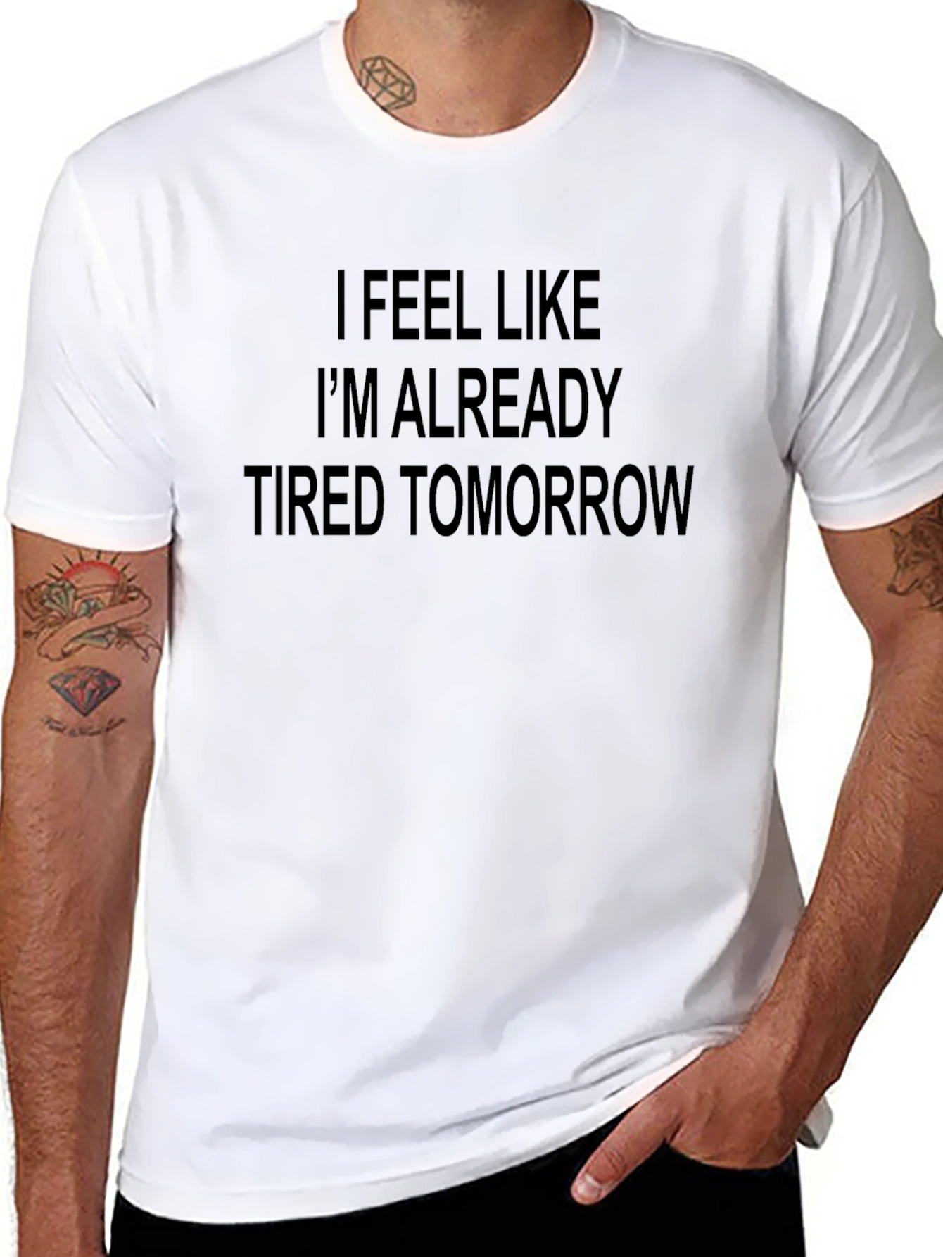 Tired Tomorrow Graphic Tee - Black Cotton