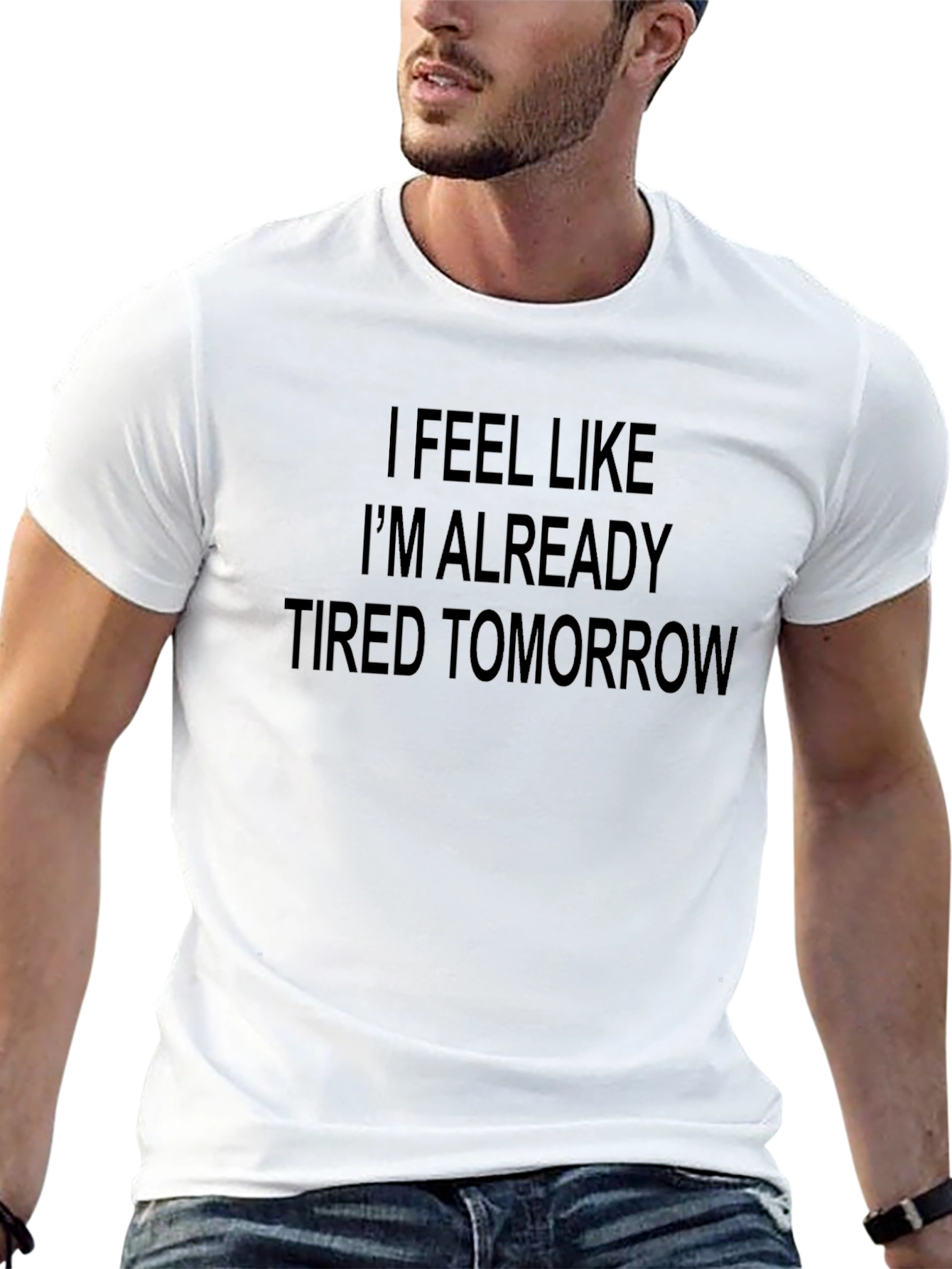 Tired Tomorrow Graphic Tee - Black Cotton