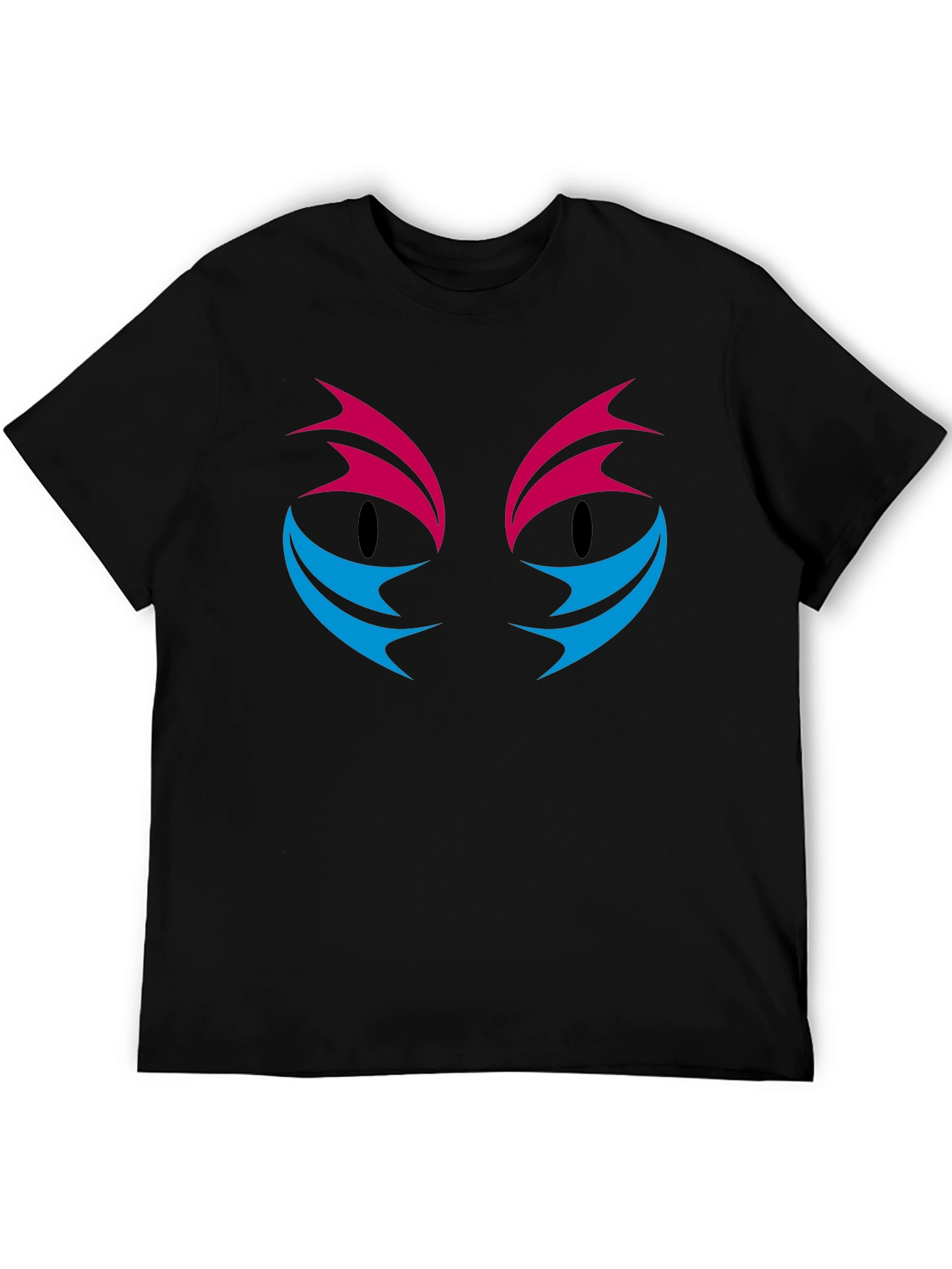 Abstract Cat Eyes Graphic Print T-Shirt