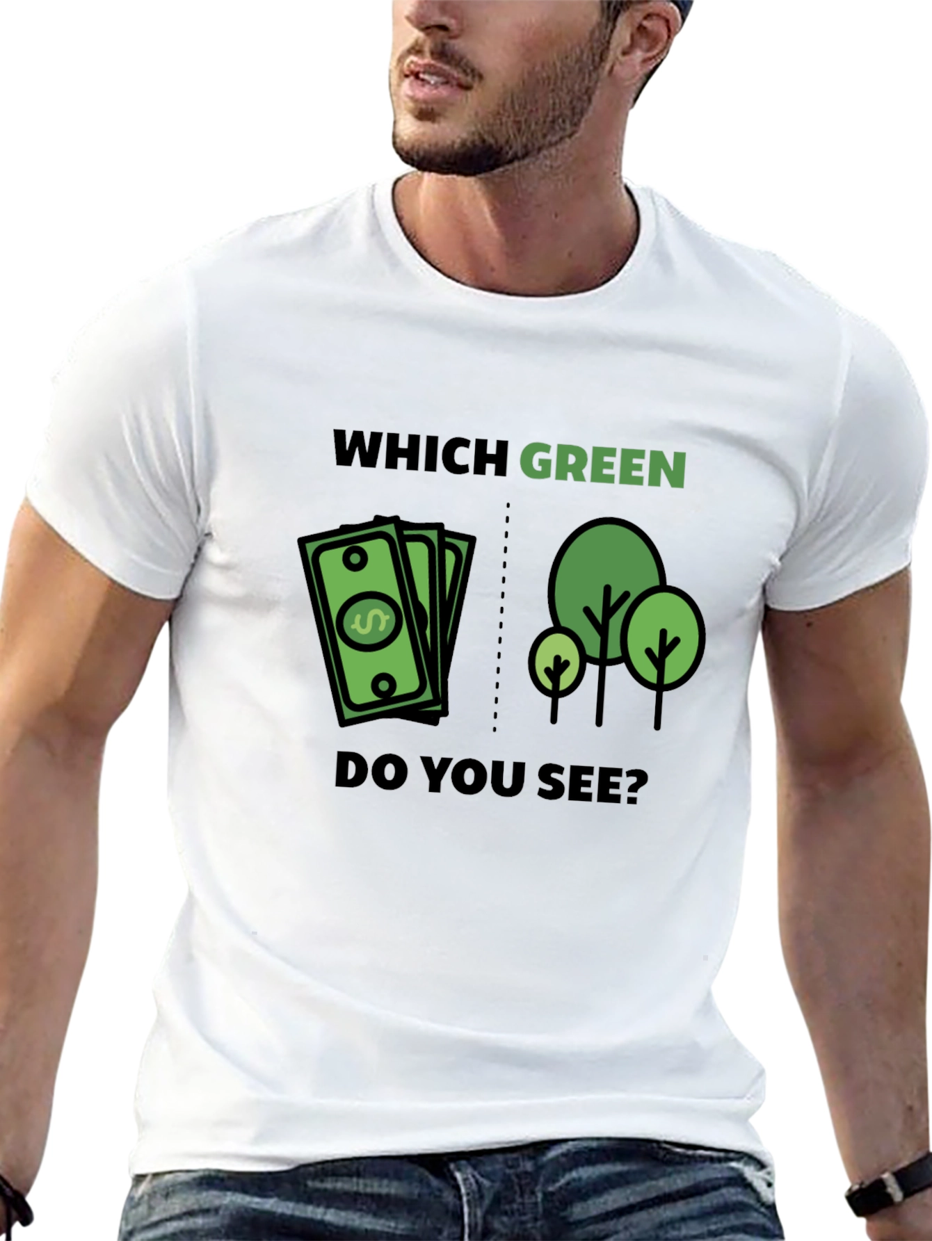 Which Green T-Shirt - Money or Trees Tee