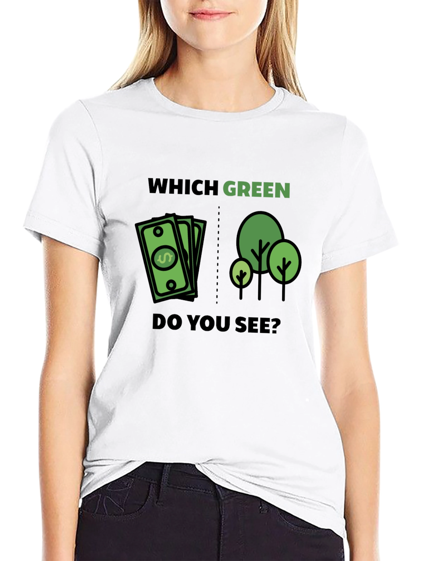 Which Green T-Shirt - Money or Trees Tee