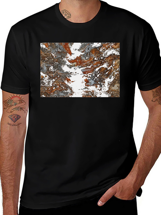 Abstract Swirl Graphic Print T-Shirt