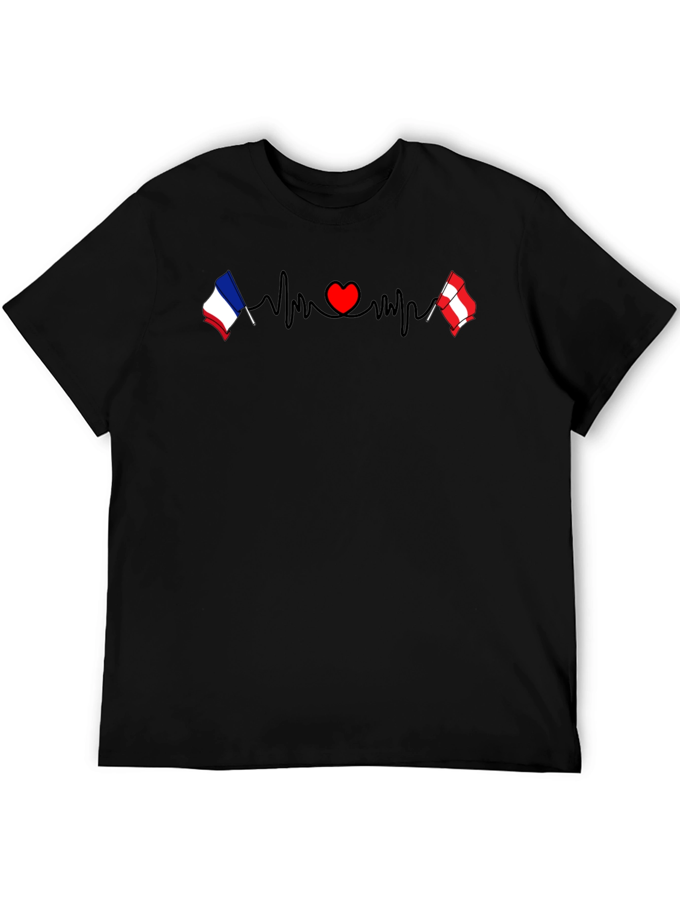 France Austria Heartbeat T-Shirt