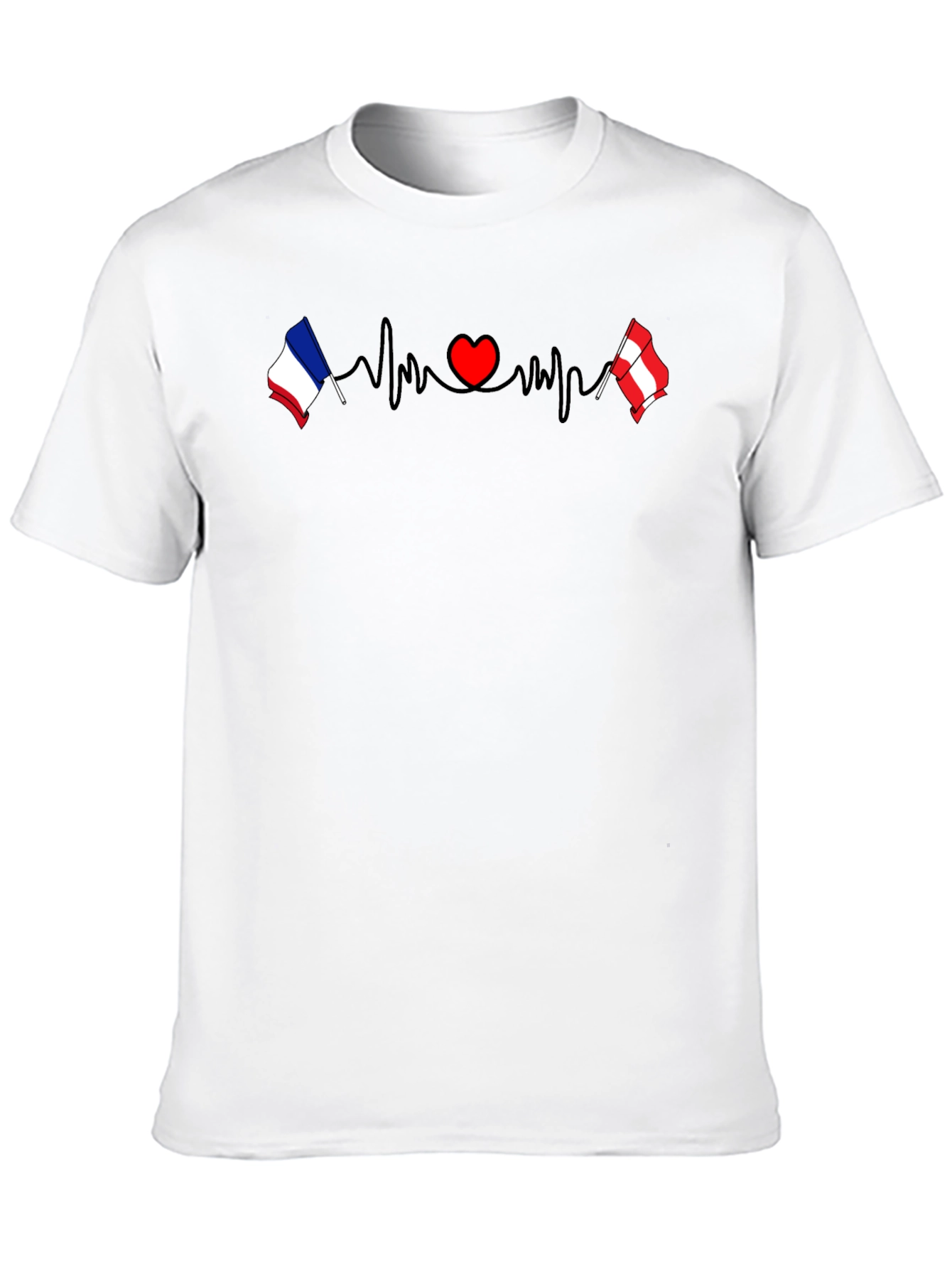 France Austria Heartbeat T-Shirt