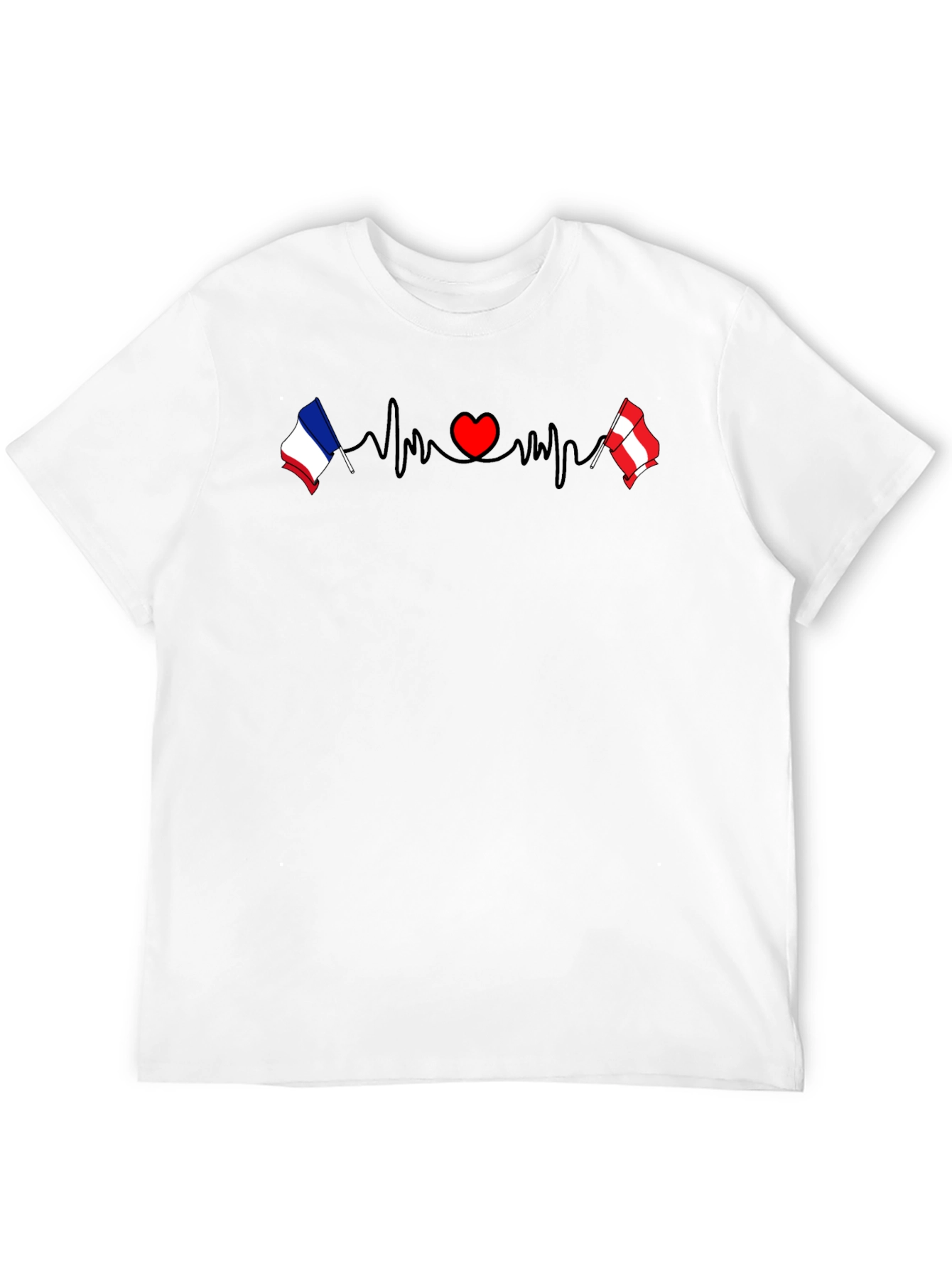 France Austria Heartbeat T-Shirt