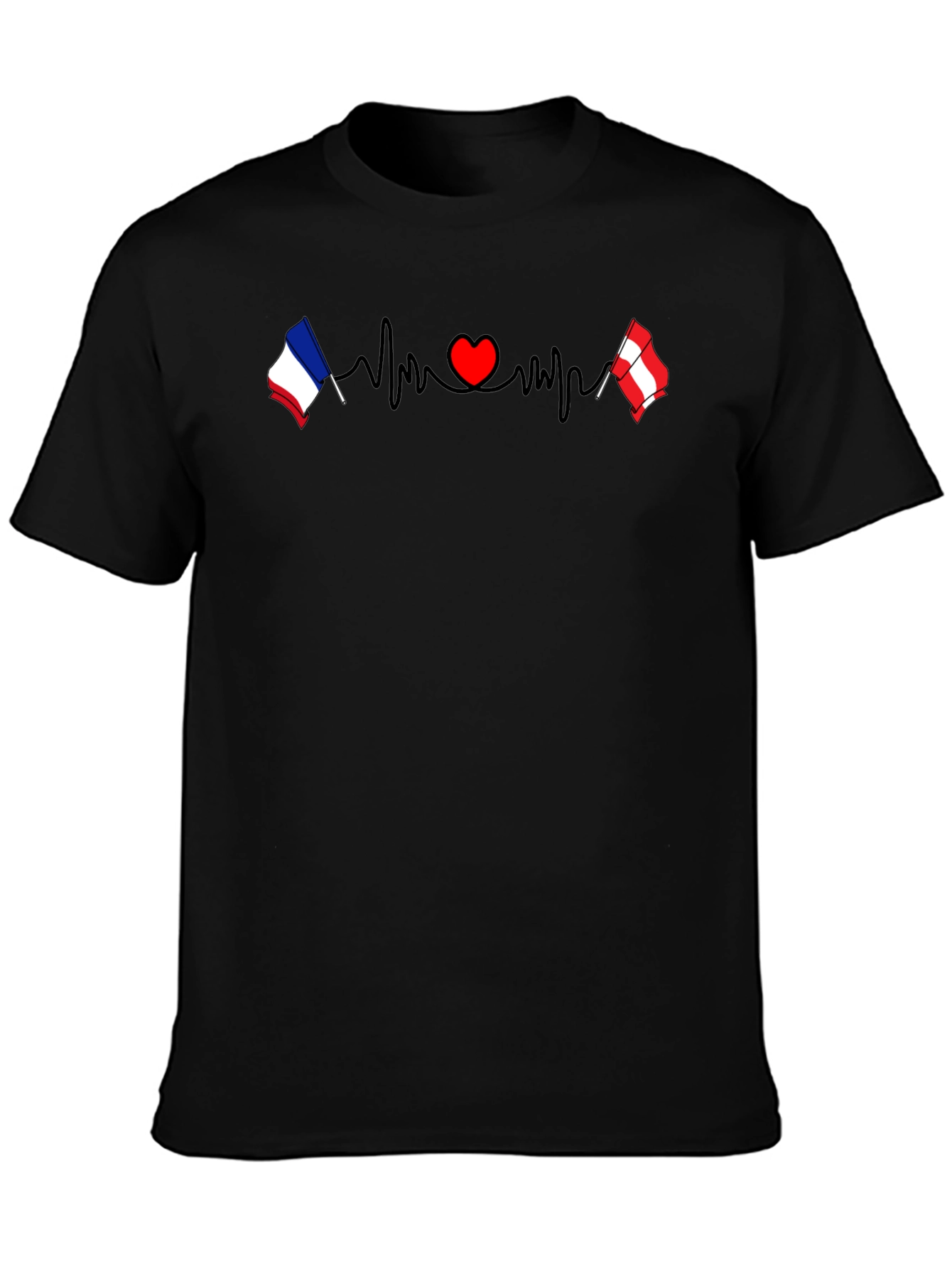 France Austria Heartbeat T-Shirt