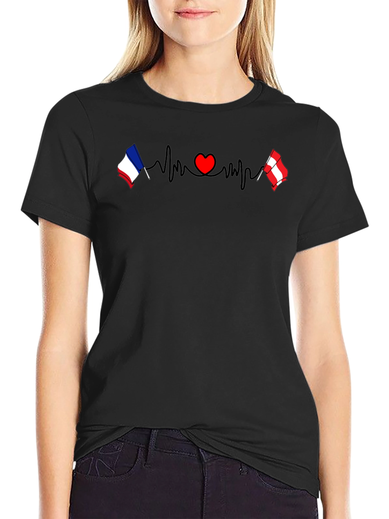 France Austria Heartbeat T-Shirt
