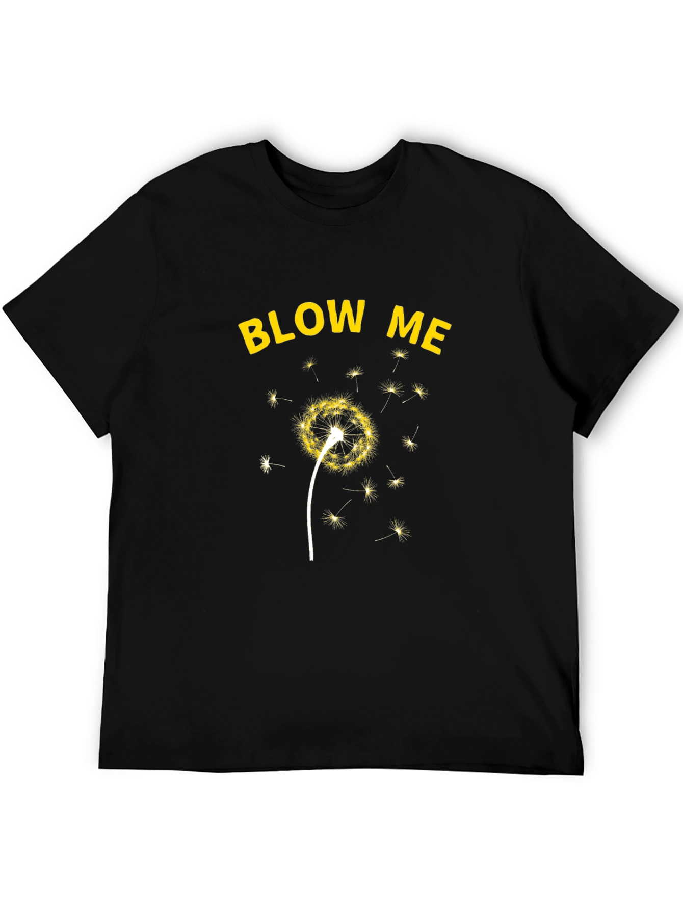 Blow Me Dandelion Graphic T-Shirt - Black