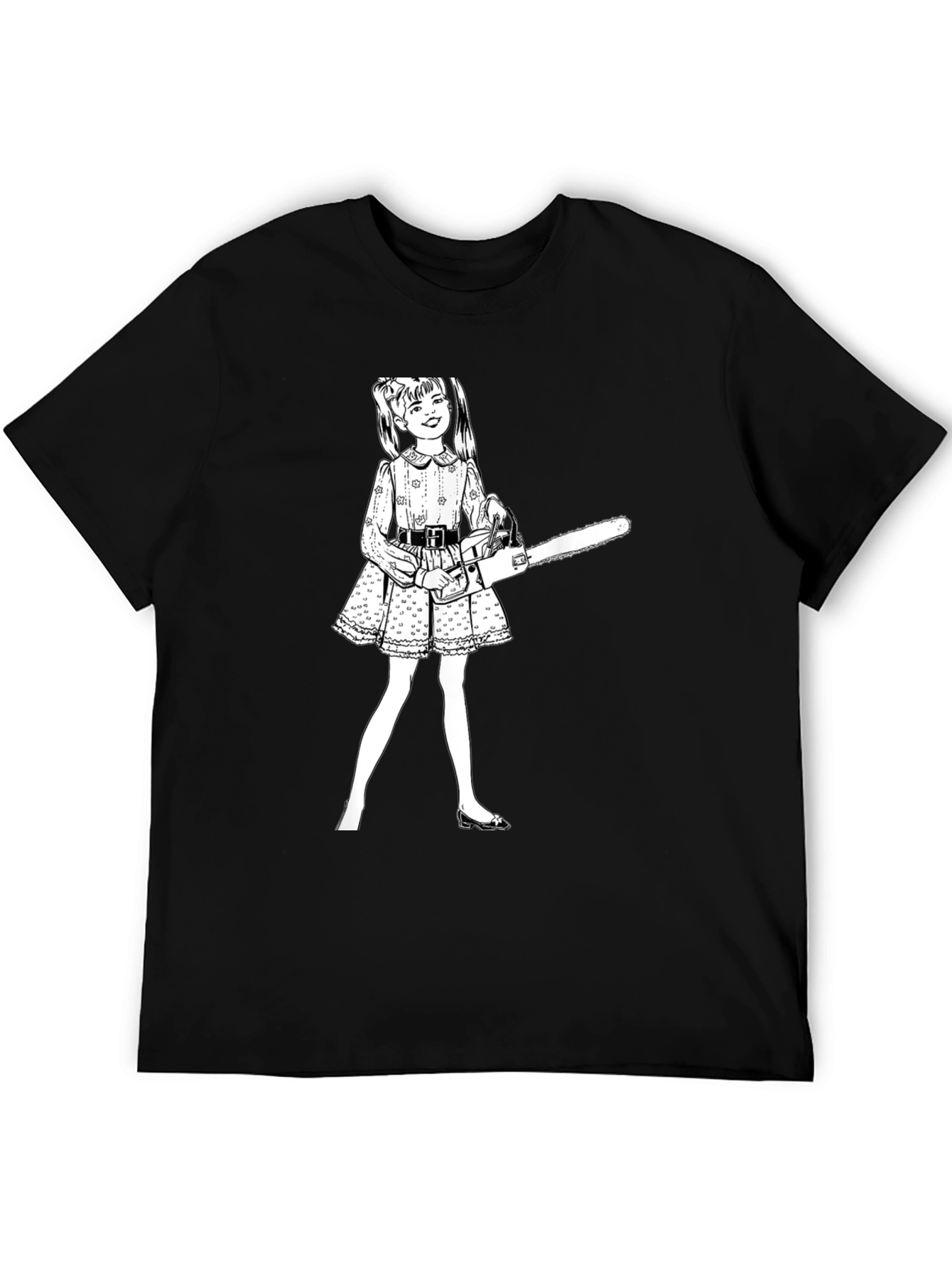 Chainsaw Girl Graphic Tee - Edgy Humor