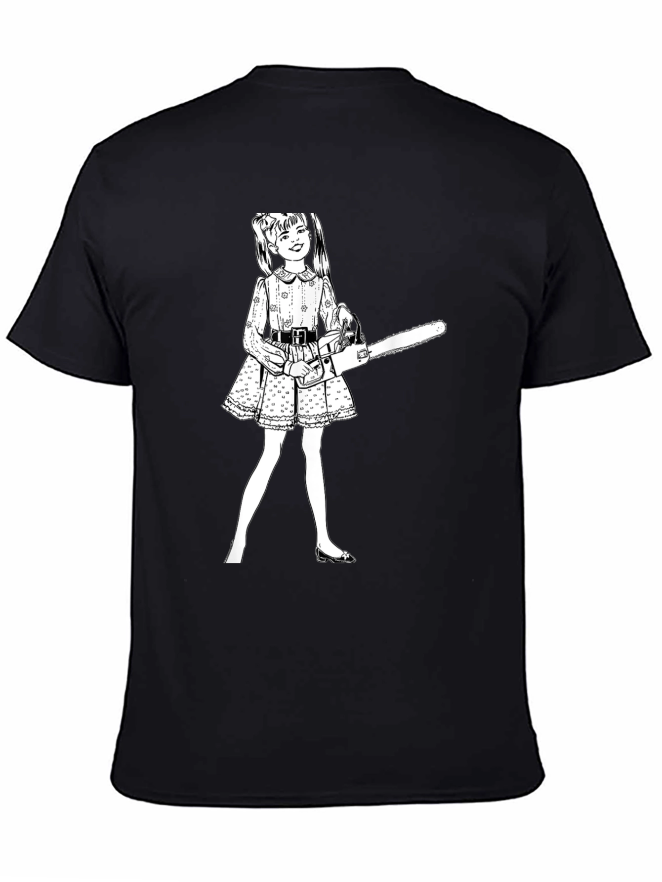 Chainsaw Girl Graphic Tee - Edgy Humor