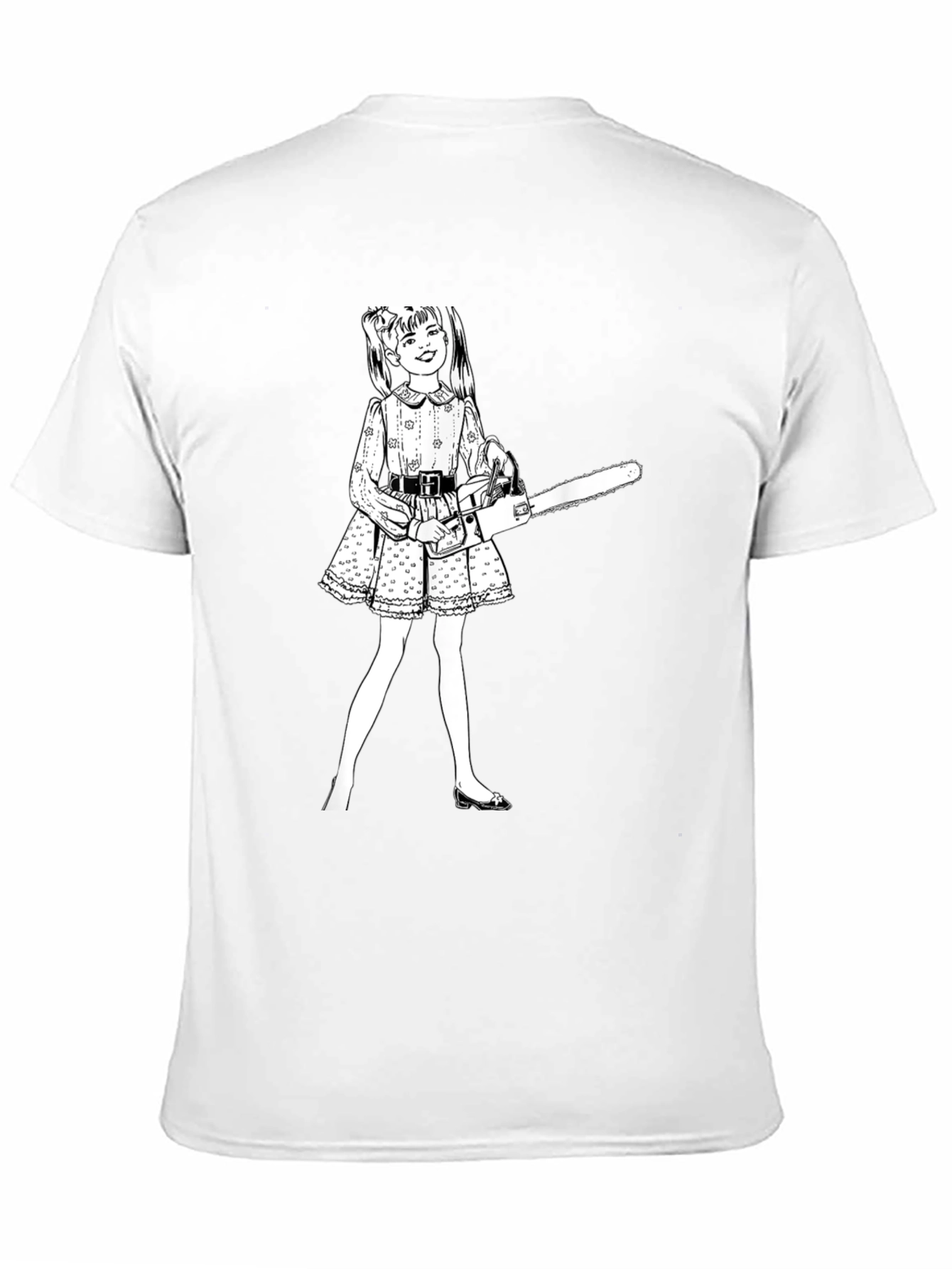 Chainsaw Girl Graphic Tee - Edgy Humor