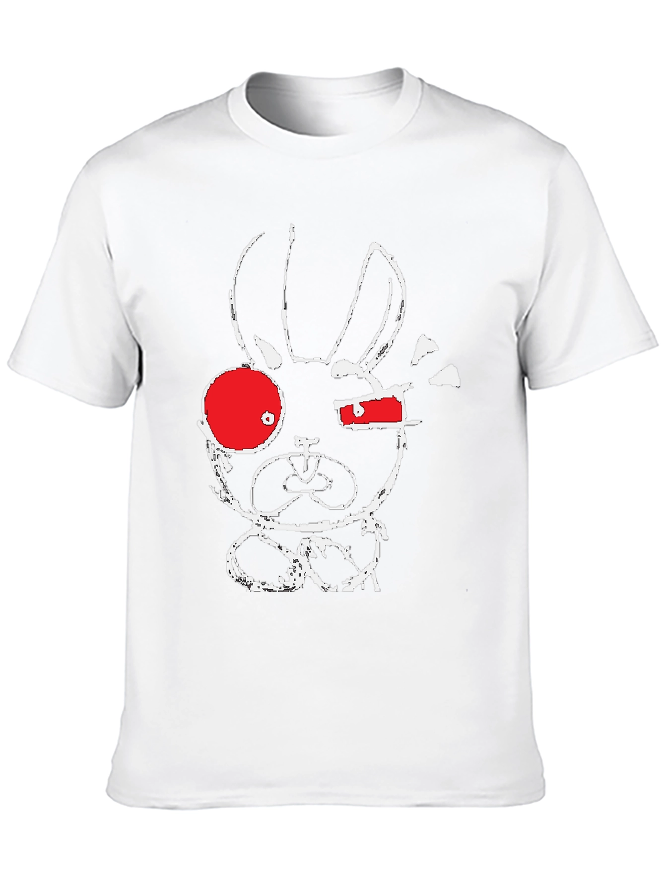 Abstract Bunny Graphic T-Shirt