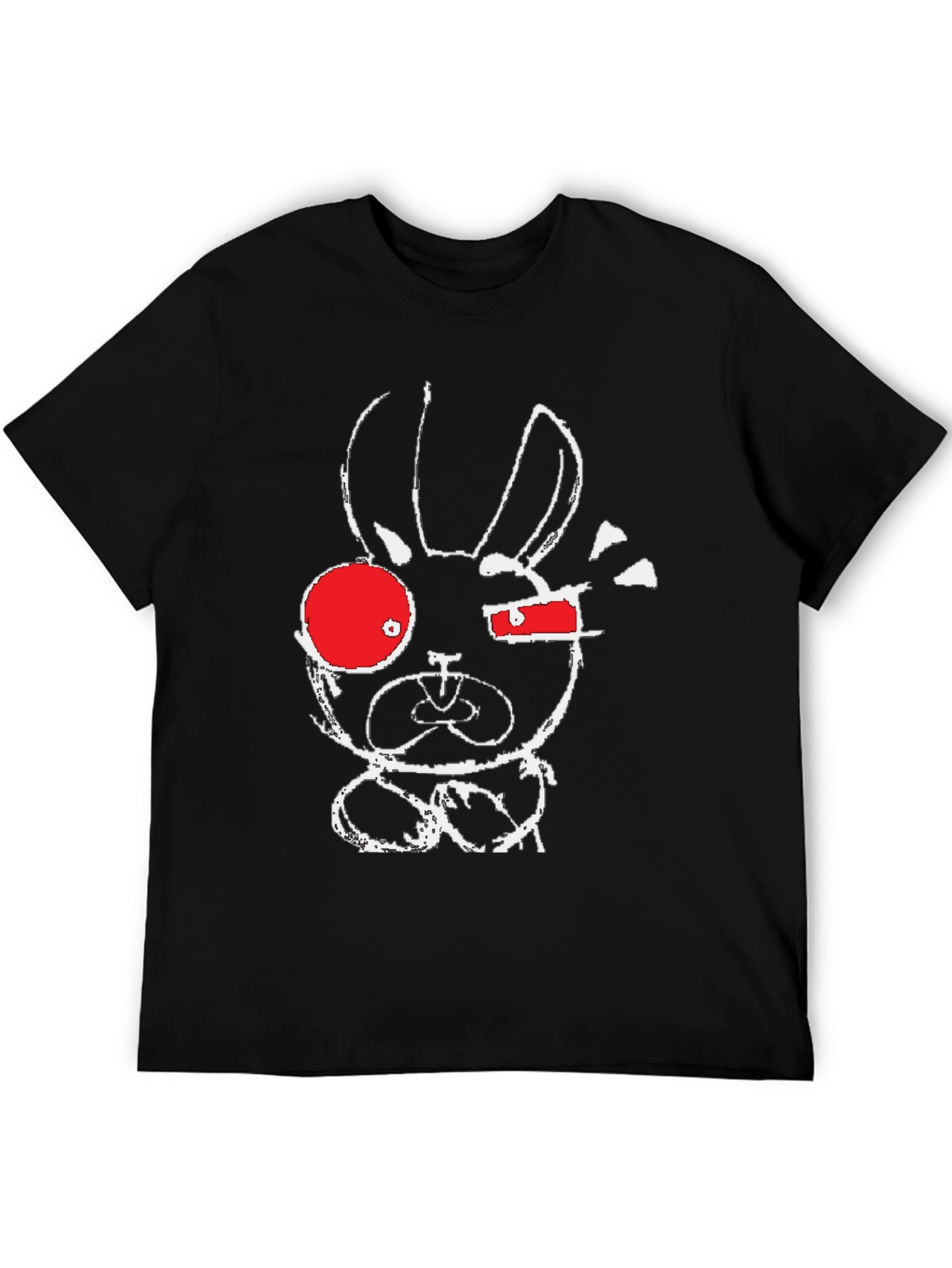 Abstract Bunny Graphic T-Shirt