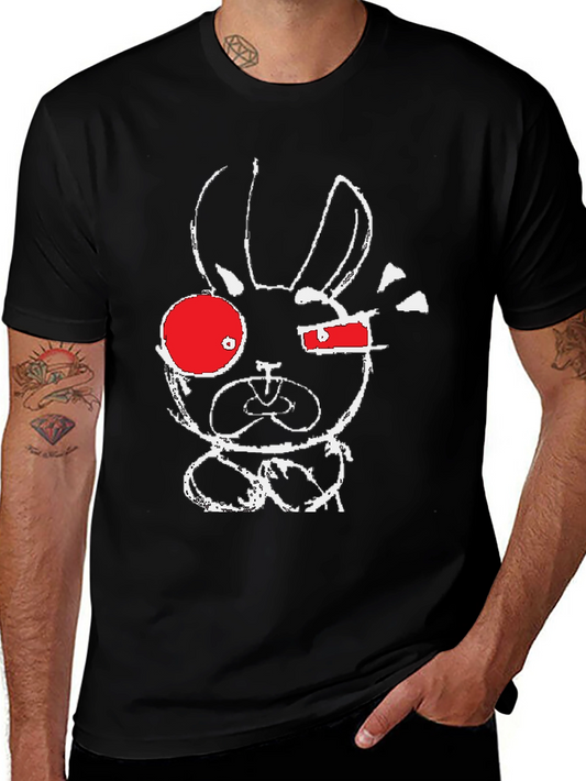 Abstract Bunny Graphic T-Shirt