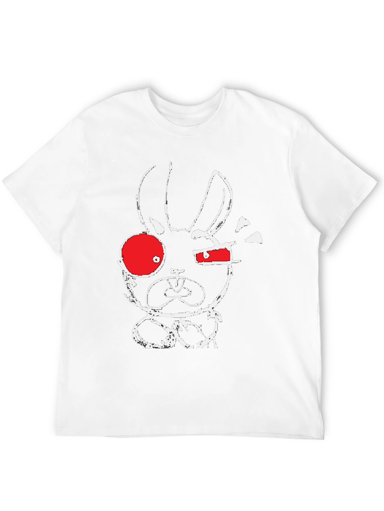 Abstract Bunny Graphic T-Shirt
