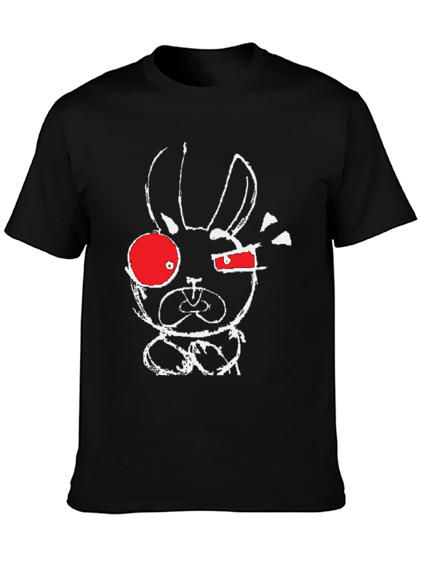 Abstract Bunny Graphic T-Shirt