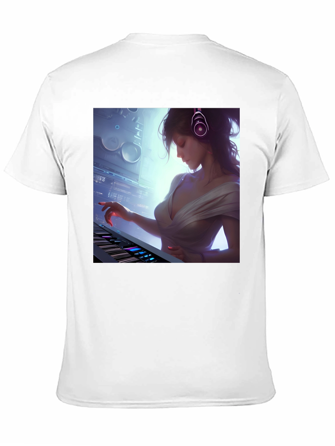 Stylish DJ Girl Graphic T-Shirt
